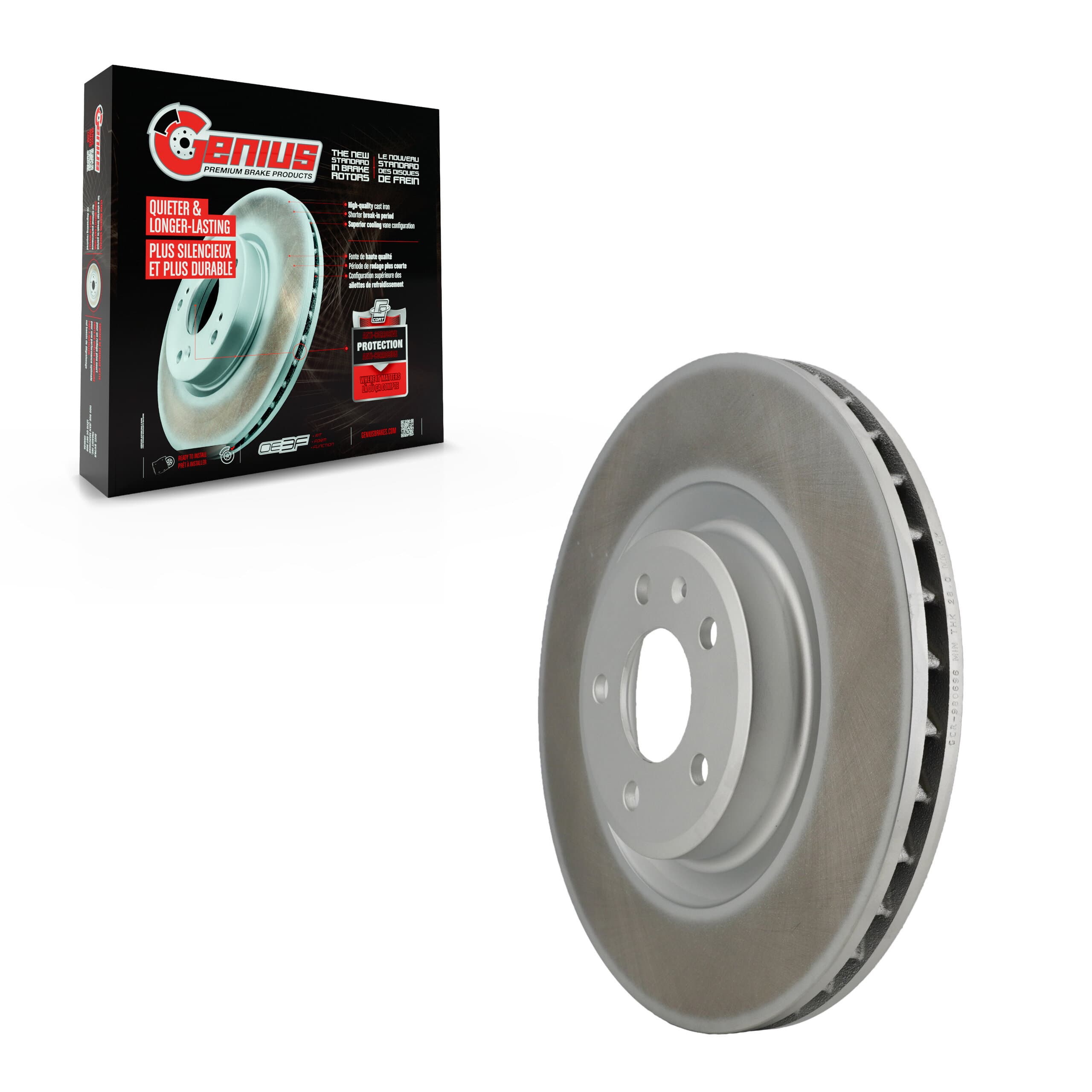 Genius - GCR-980696 - Front Disc Brake Rotor image 1
