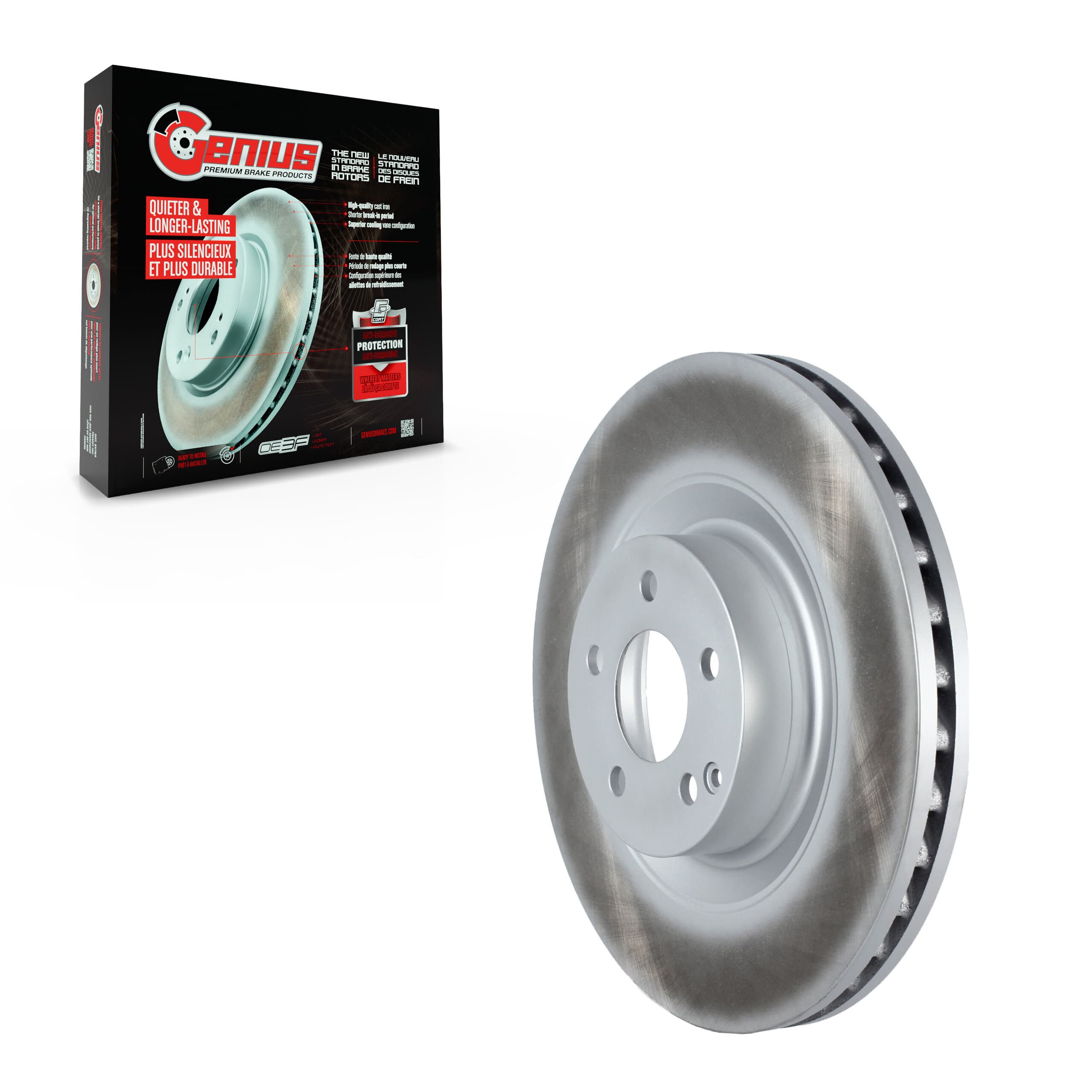 Genius - GCR-980743 - Front Disc Brake Rotor image 1