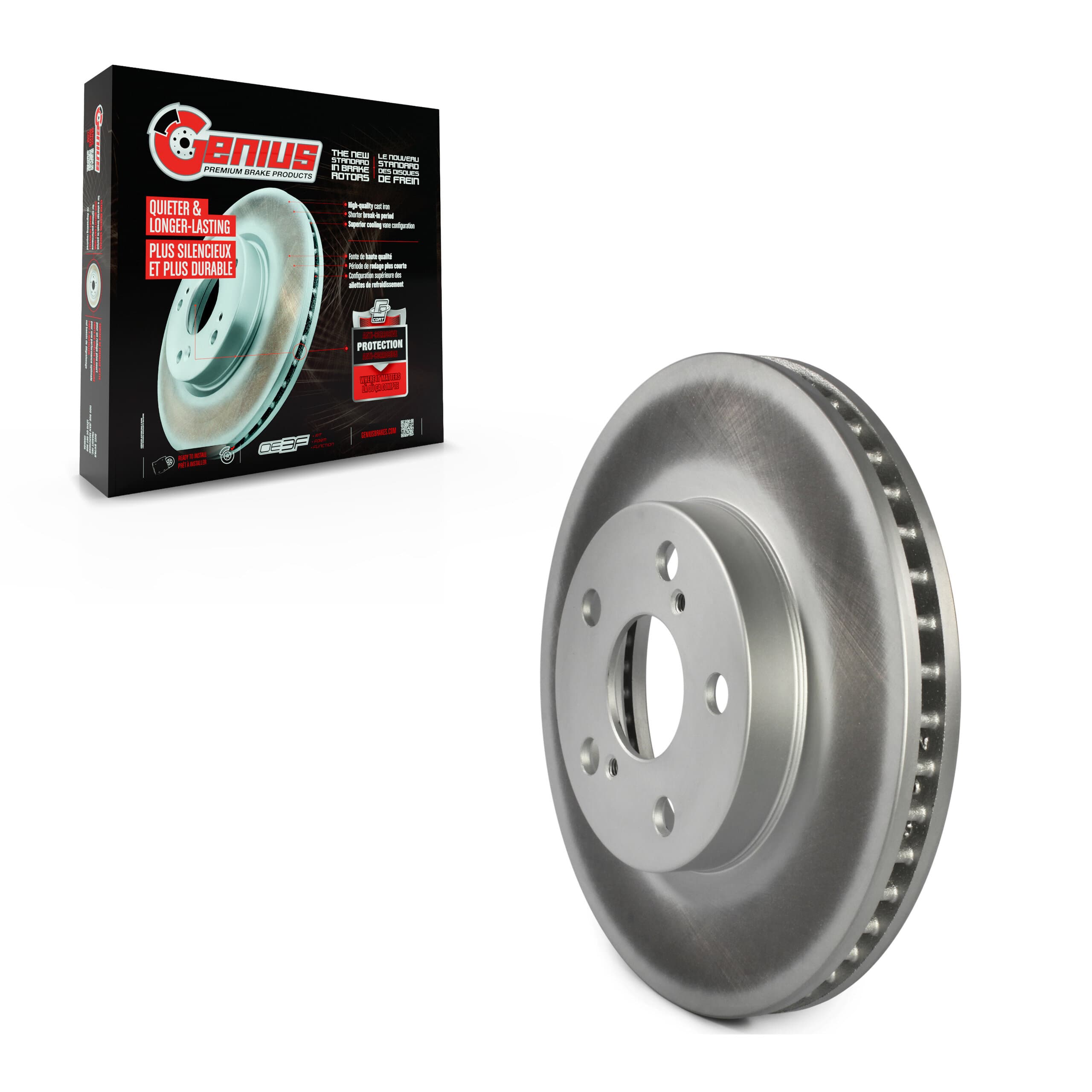 Genius - GCR-980750 - Front Disc Brake Rotor image 1