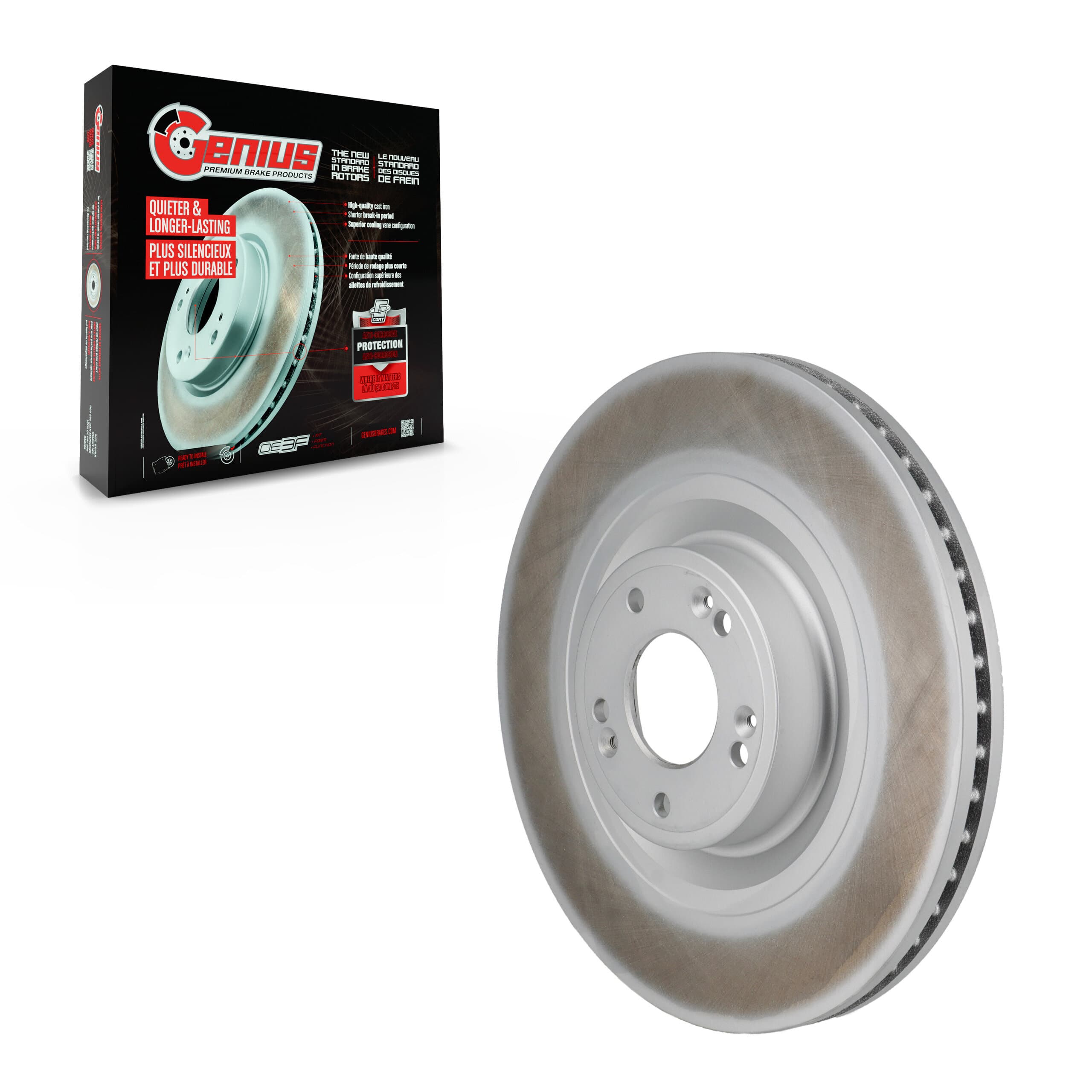 Genius - GCR-980945 - Front Disc Brake Rotor image 1