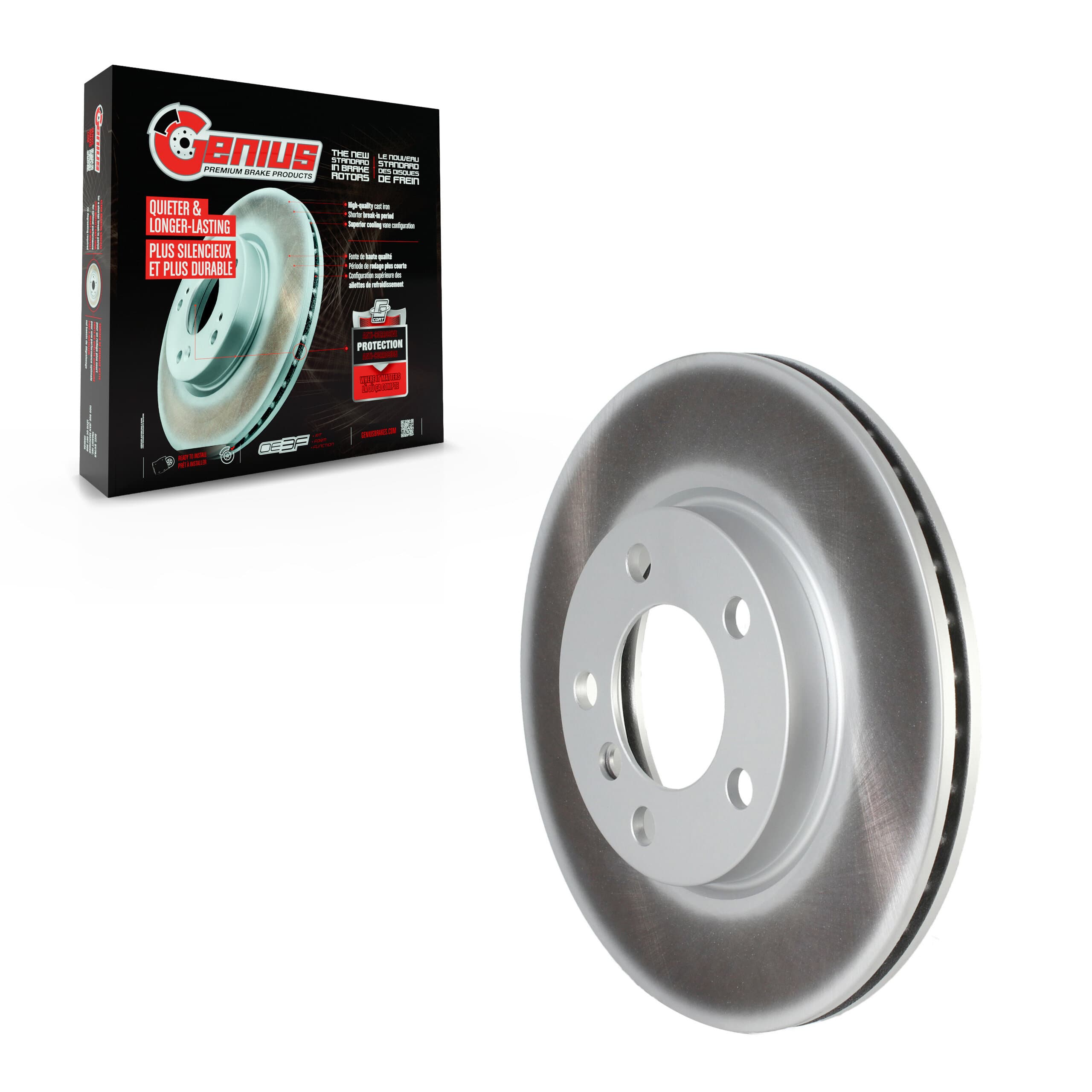 Genius - GCR-980968 - Front Disc Brake Rotor image 1