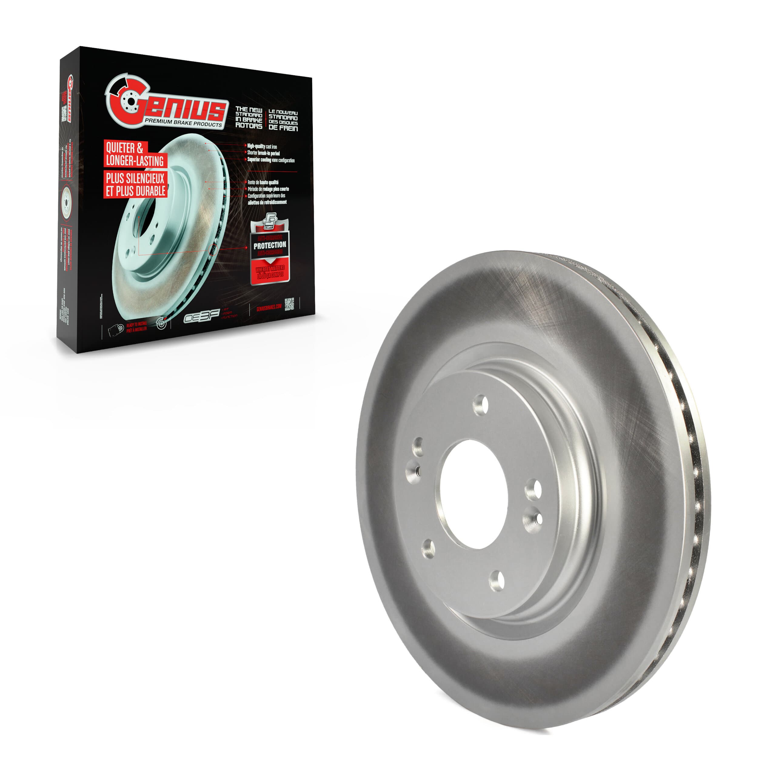 Genius - GCR-981958 - Front Disc Brake Rotor image 1