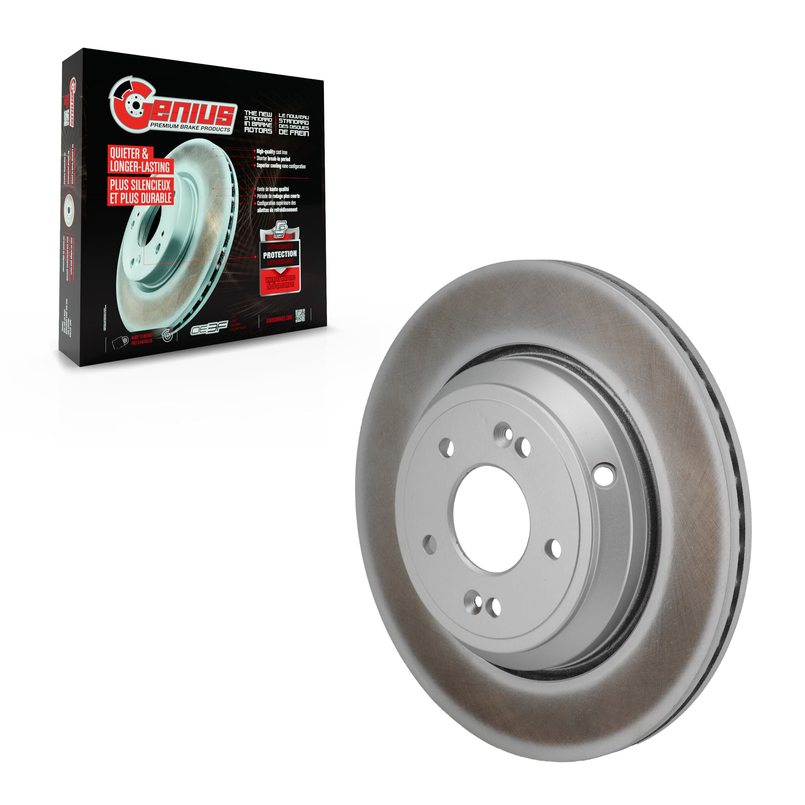 Genius - GCR-982290 - Rear Disc Brake Rotor image 1