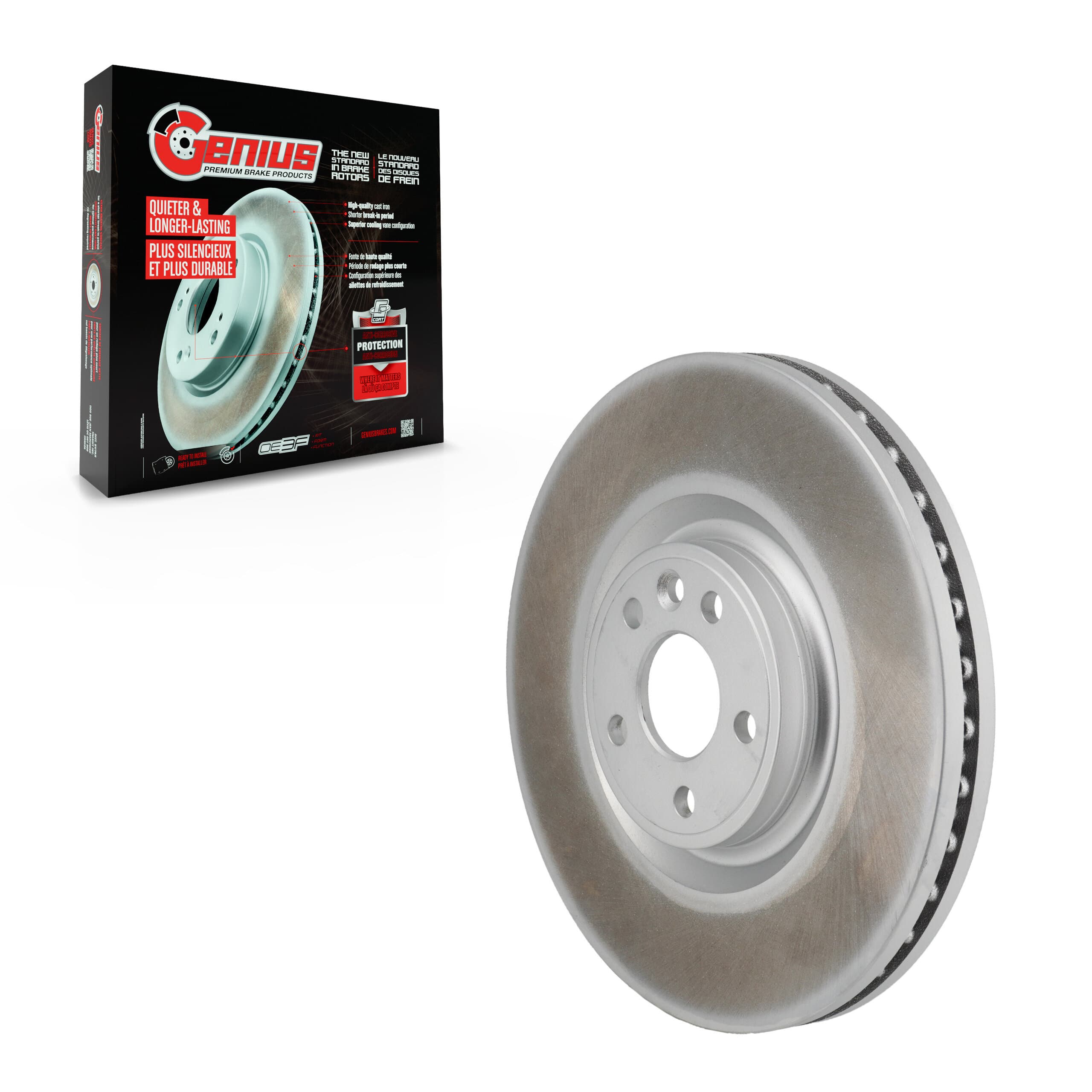 Genius - GCR-982356 - Front Disc Brake Rotor image 1