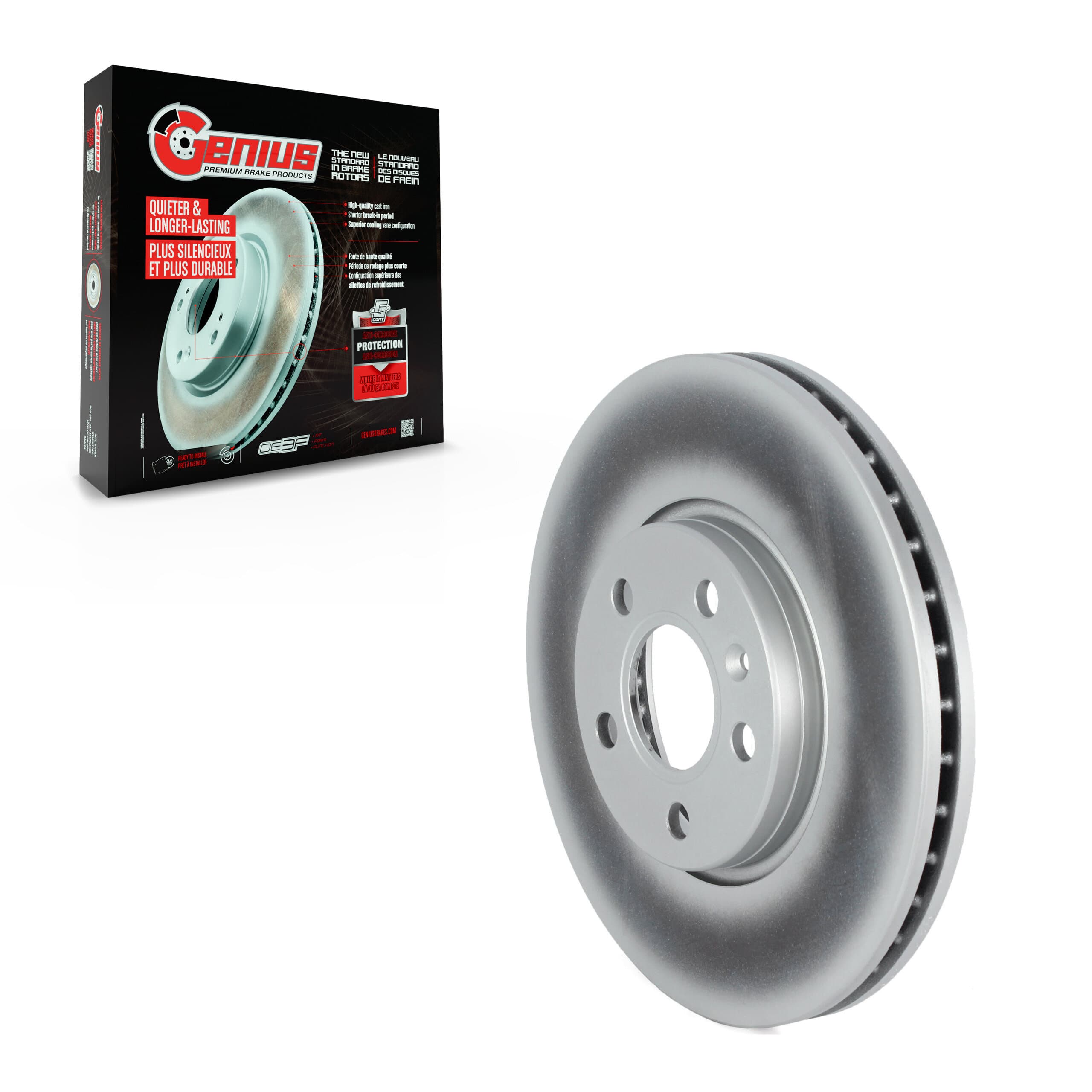 Genius - GCR-982496 - Front Disc Brake Rotor image 1