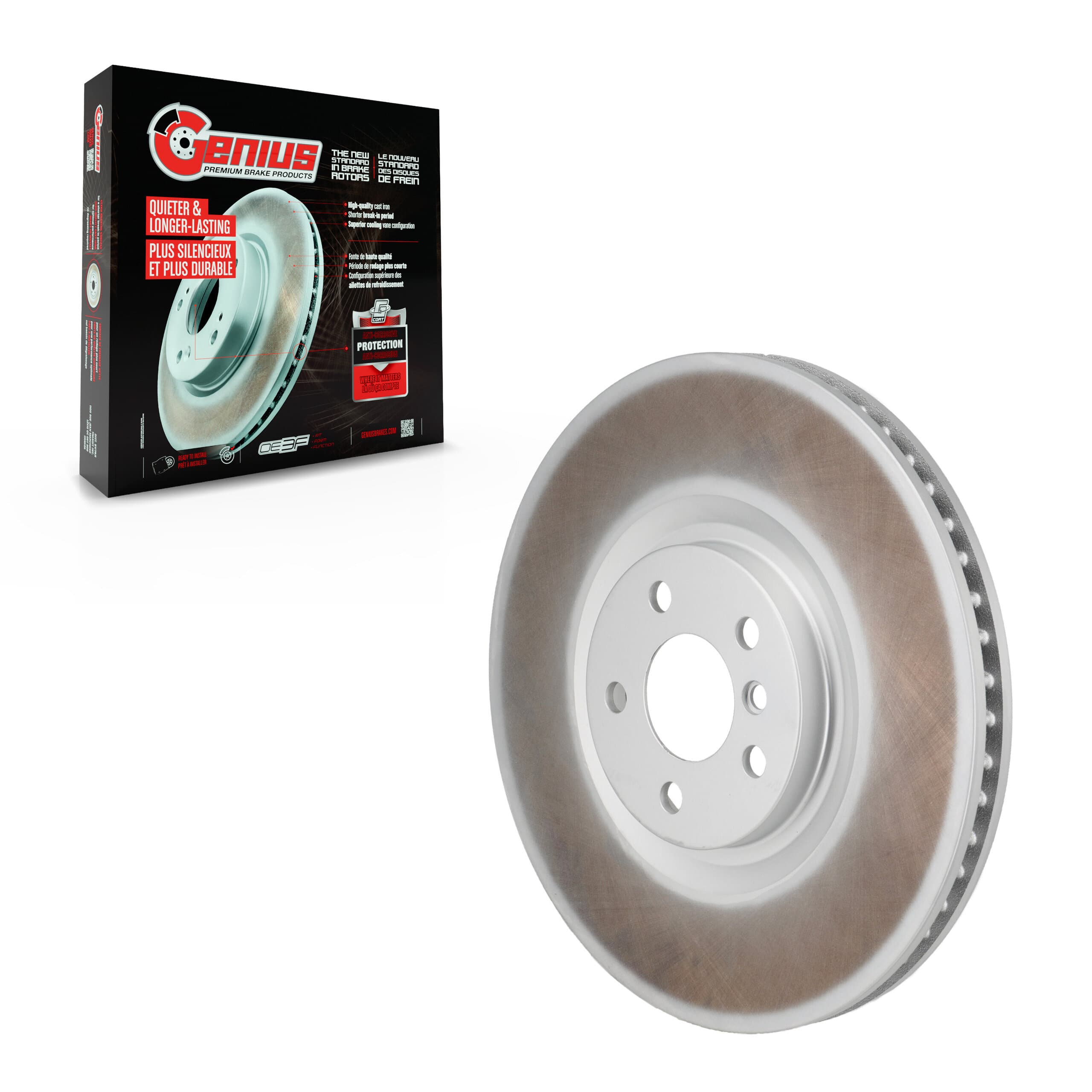 Genius - GCR-982619 - Front Left Disc Brake Rotor image 1