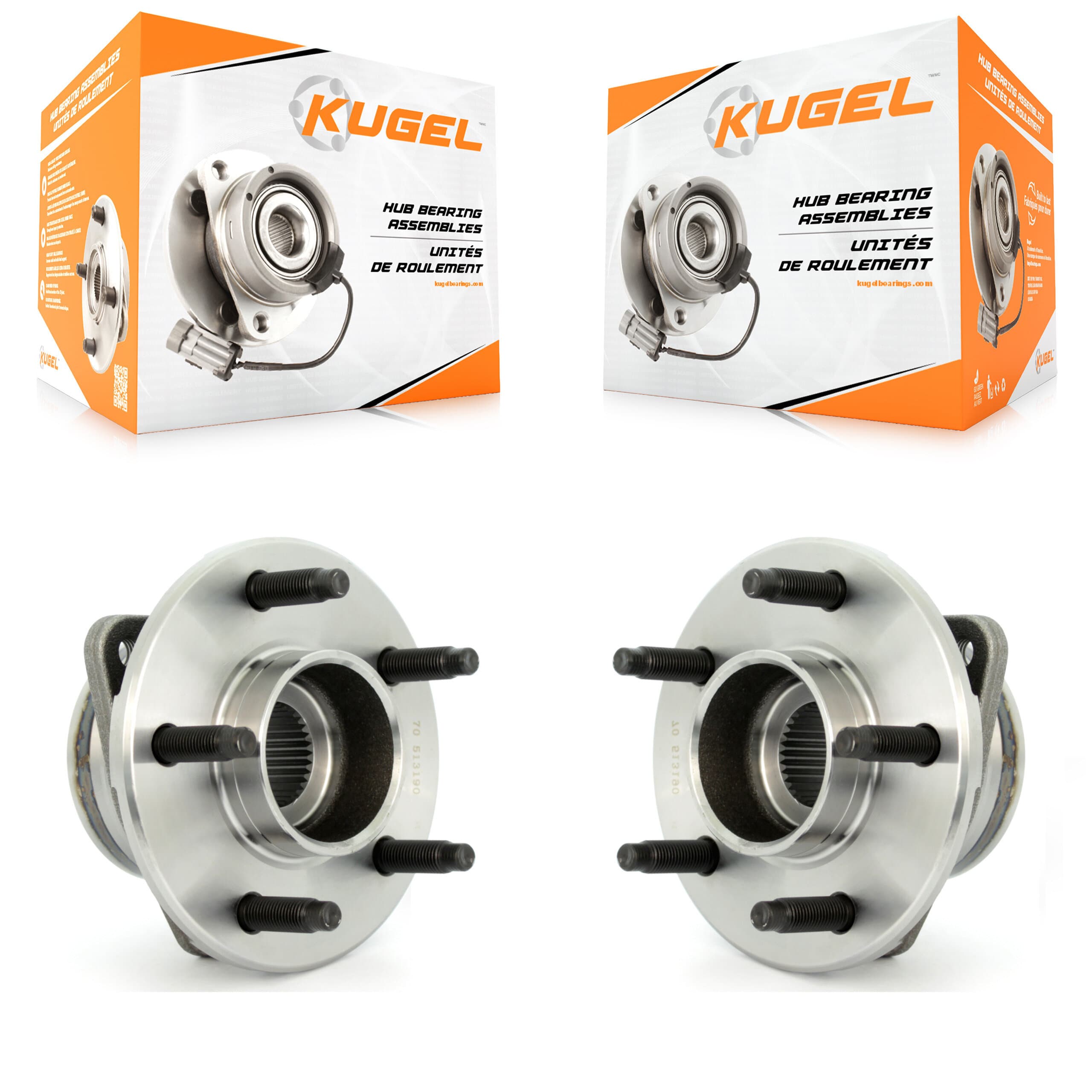 Kugel - K70-100274 - Front Wheel Bearing and Hub Assembly Kits image 1