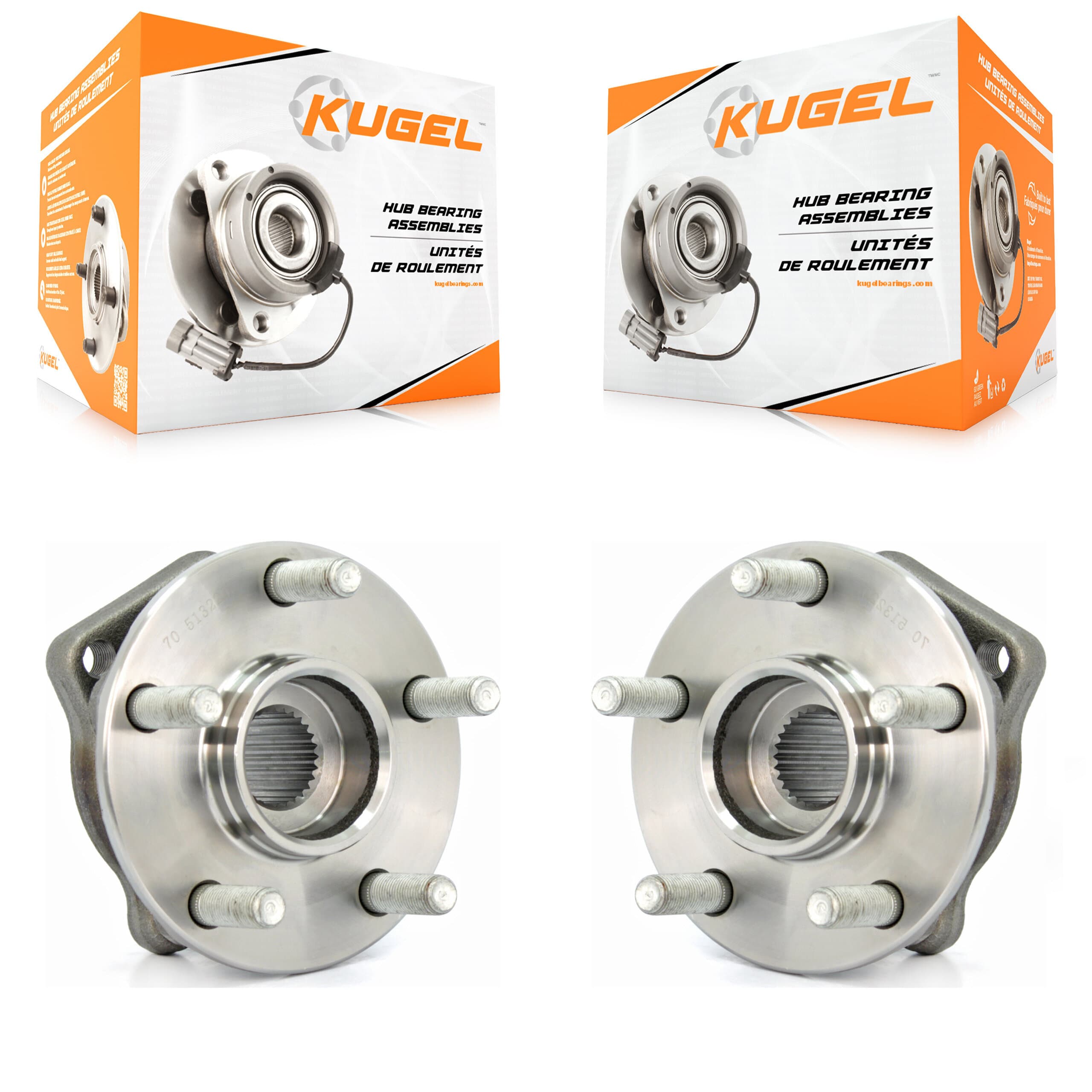 Kugel - K70-100292 - Front Wheel Bearing and Hub Assembly Kits image 1