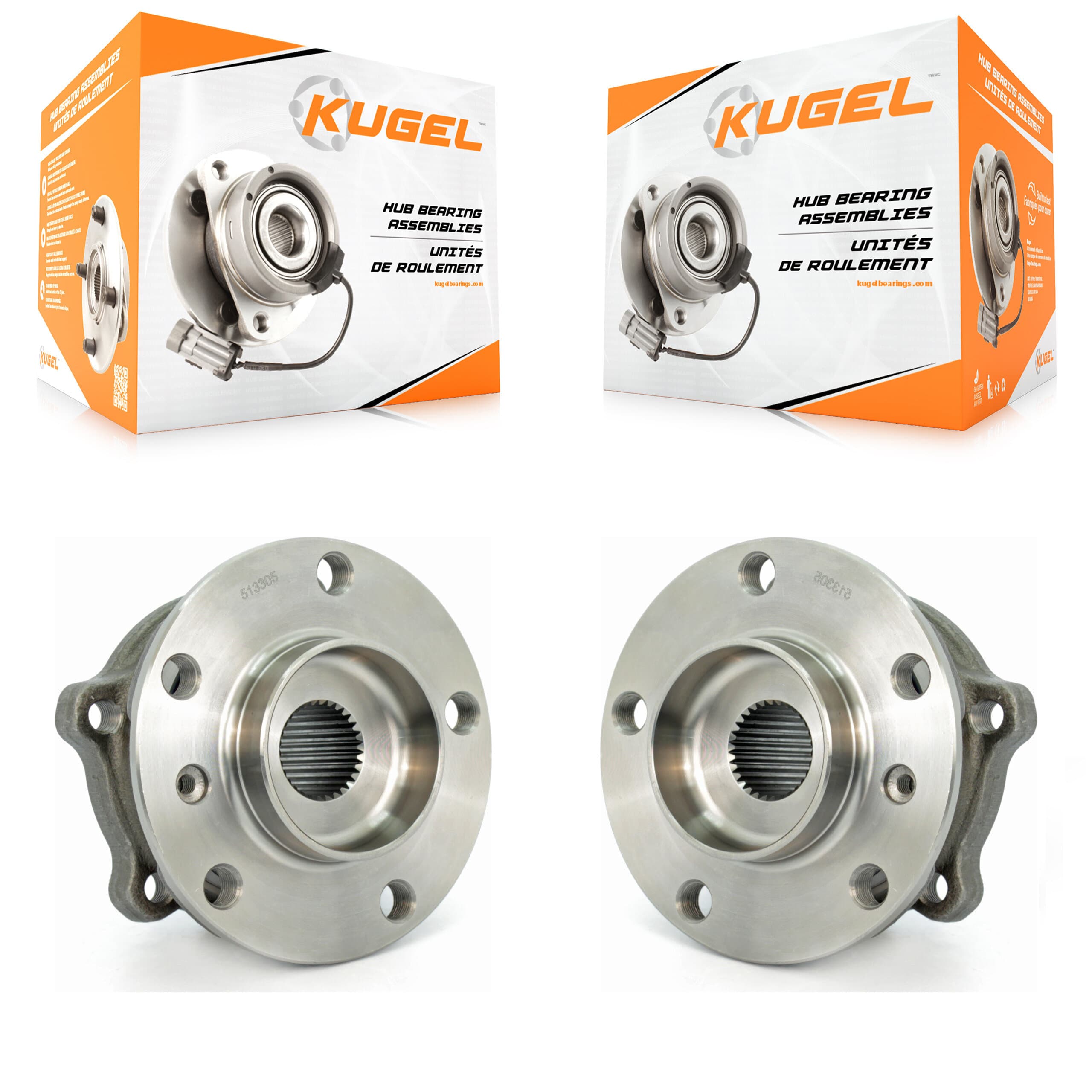Kugel - K70-100347 - Front Wheel Bearing and Hub Assembly Kits image 1