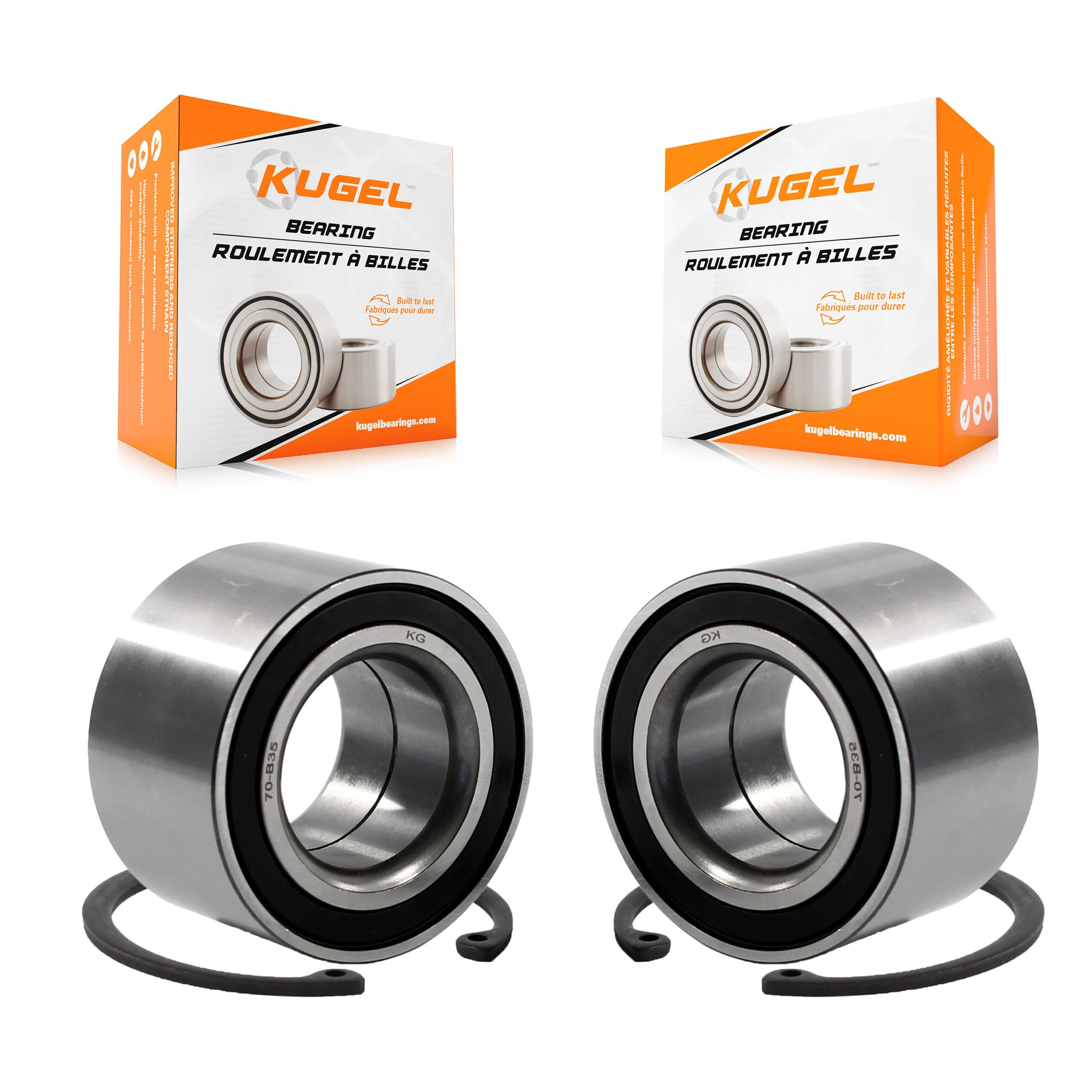 Kugel - K70-100555 - Front Wheel Bearing Kits image 1
