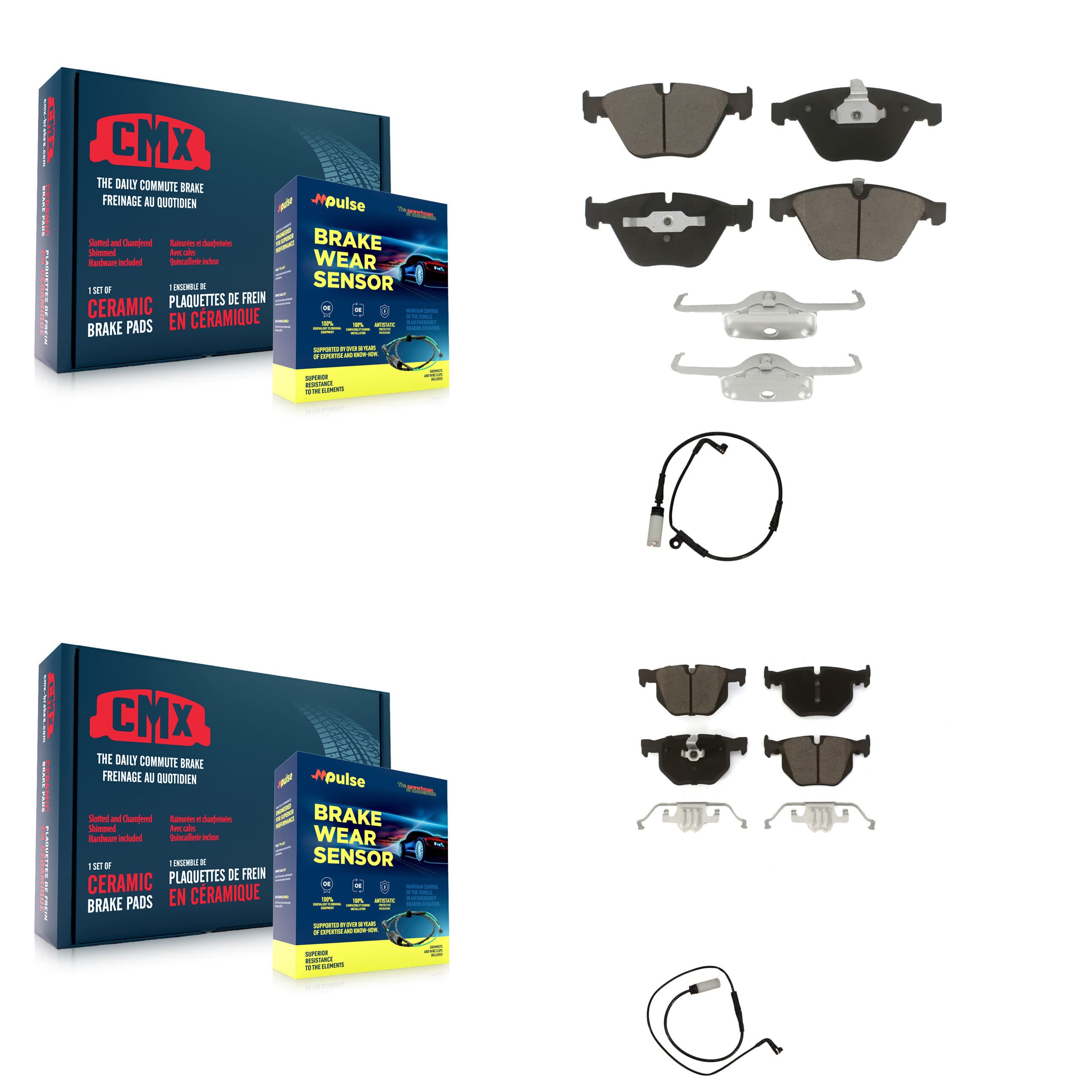 CMX - KCW-100016 - Front and Rear Disc Brake Pad Kits image 1