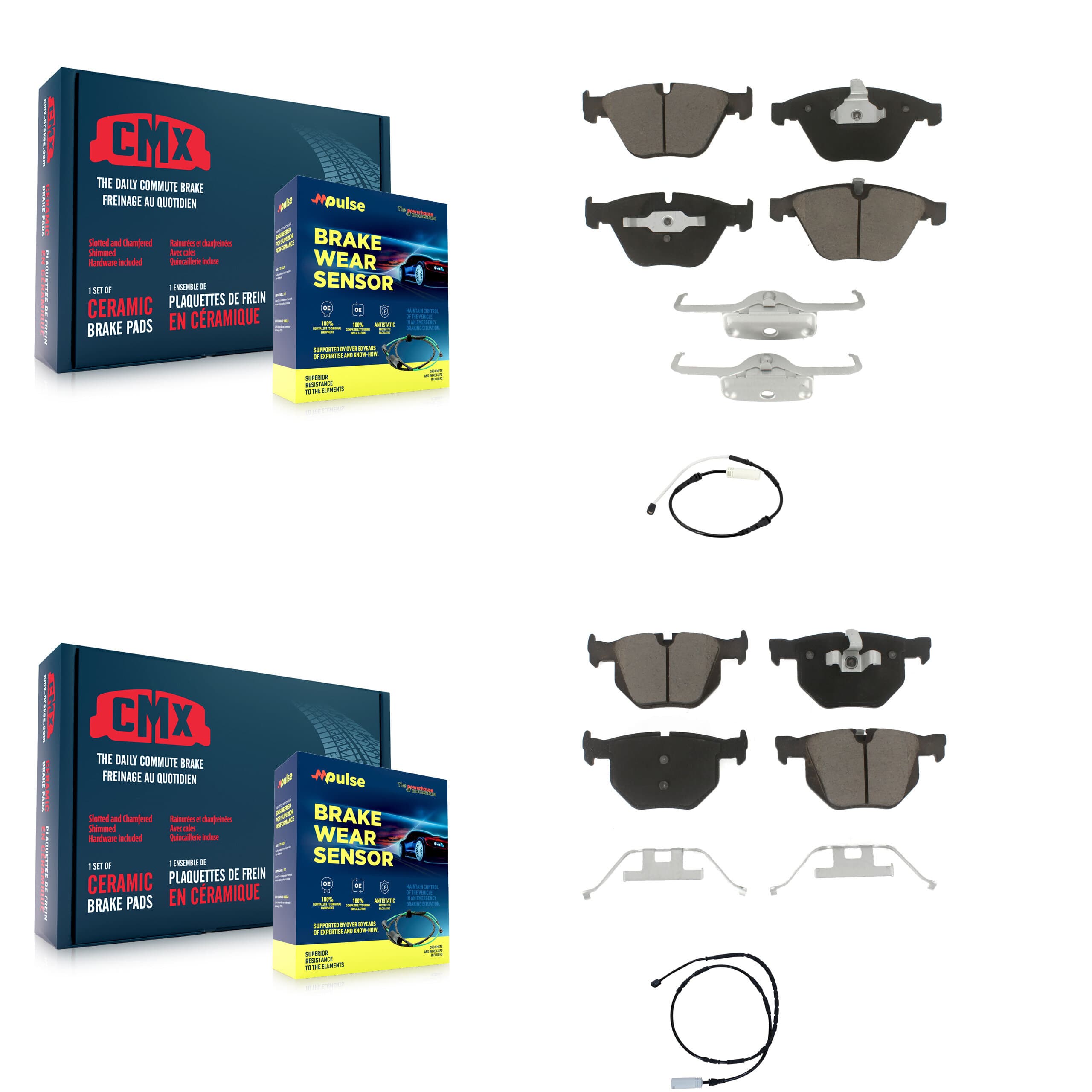CMX - KCW-100019 - Front and Rear Disc Brake Pad Kits image 1