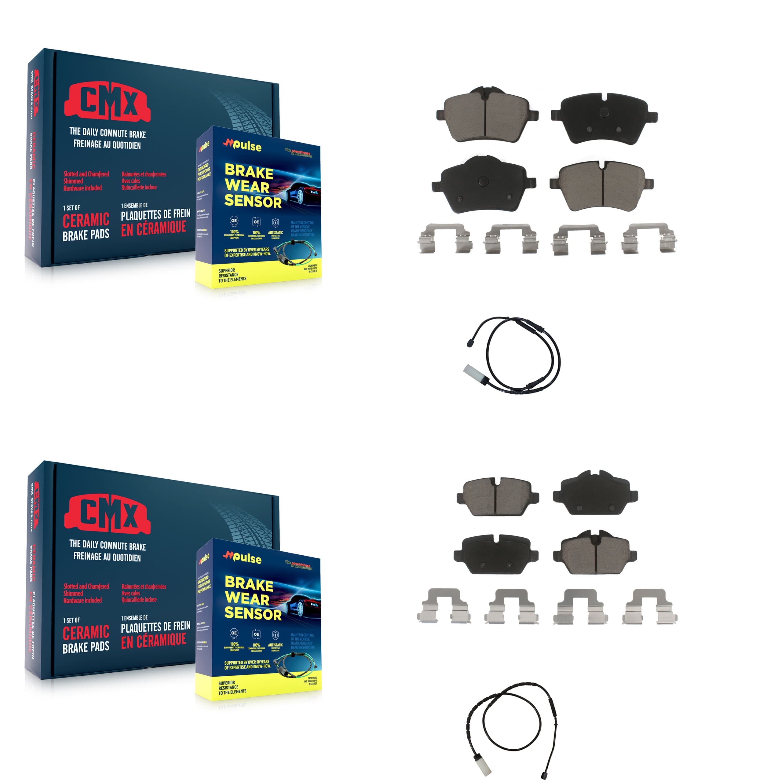 CMX - KCW-100031 - Front and Rear Disc Brake Pad Kits image 1