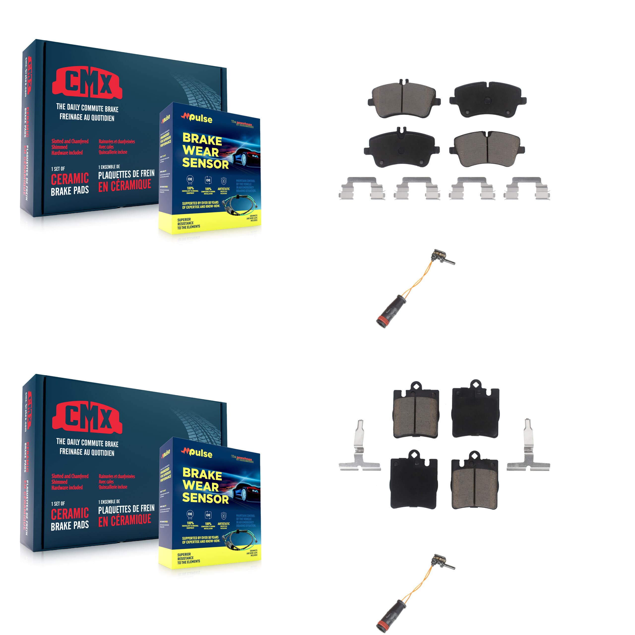 CMX - KCW-100036 - Front and Rear Disc Brake Pad Kits image 1