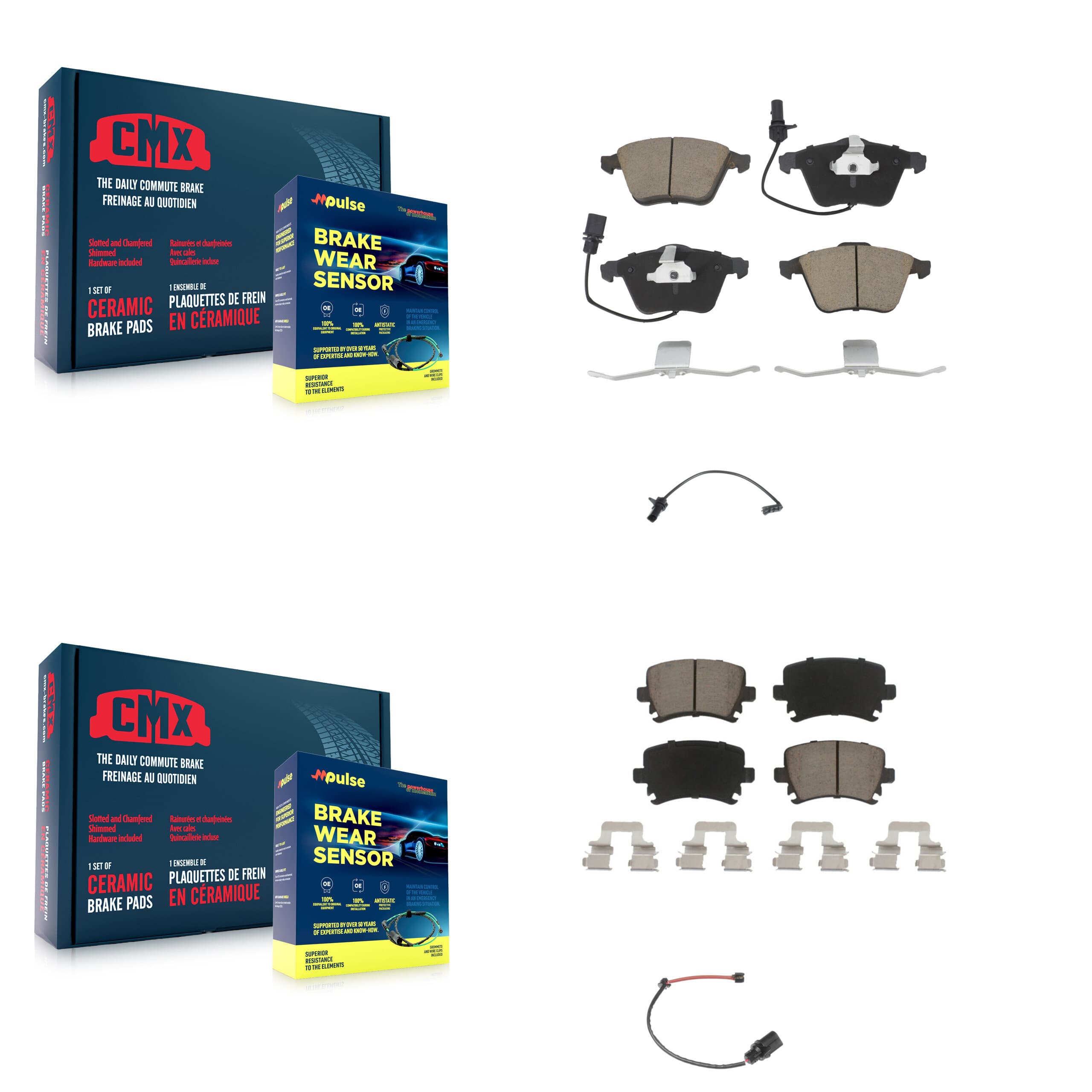 CMX - KCW-100054 - Front and Rear Disc Brake Pad Kits image 1