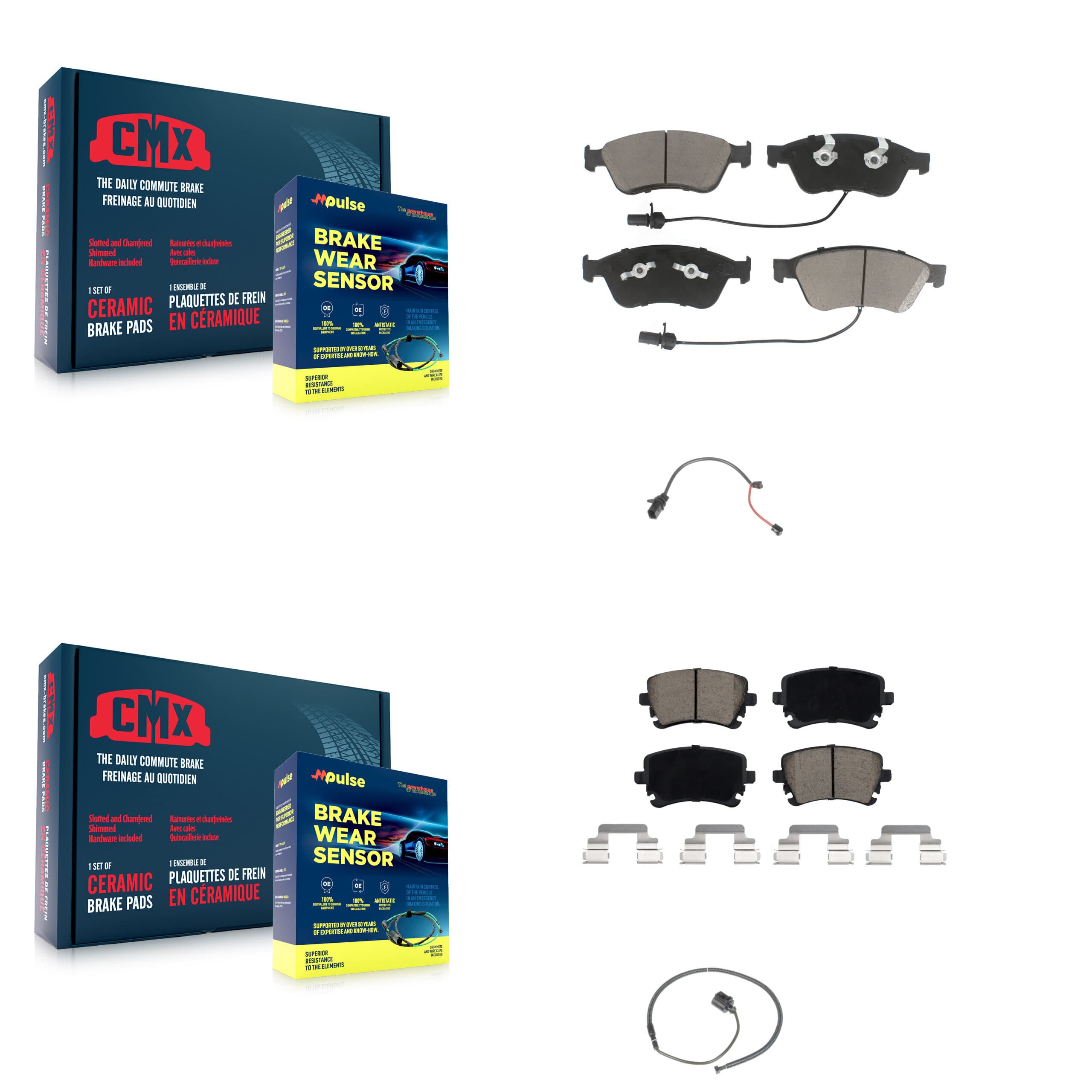 CMX - KCW-100055 - Front and Rear Disc Brake Pad Kits image 1