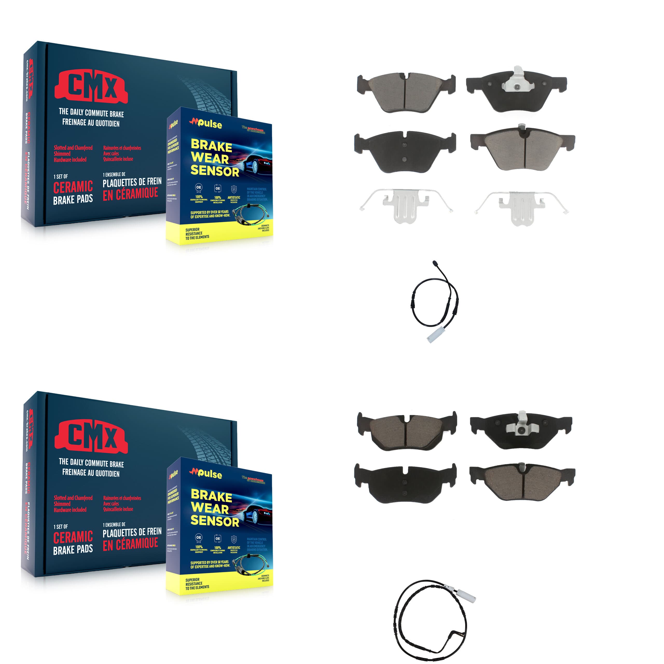 CMX - KCW-100068 - Front and Rear Disc Brake Pad Kits image 1