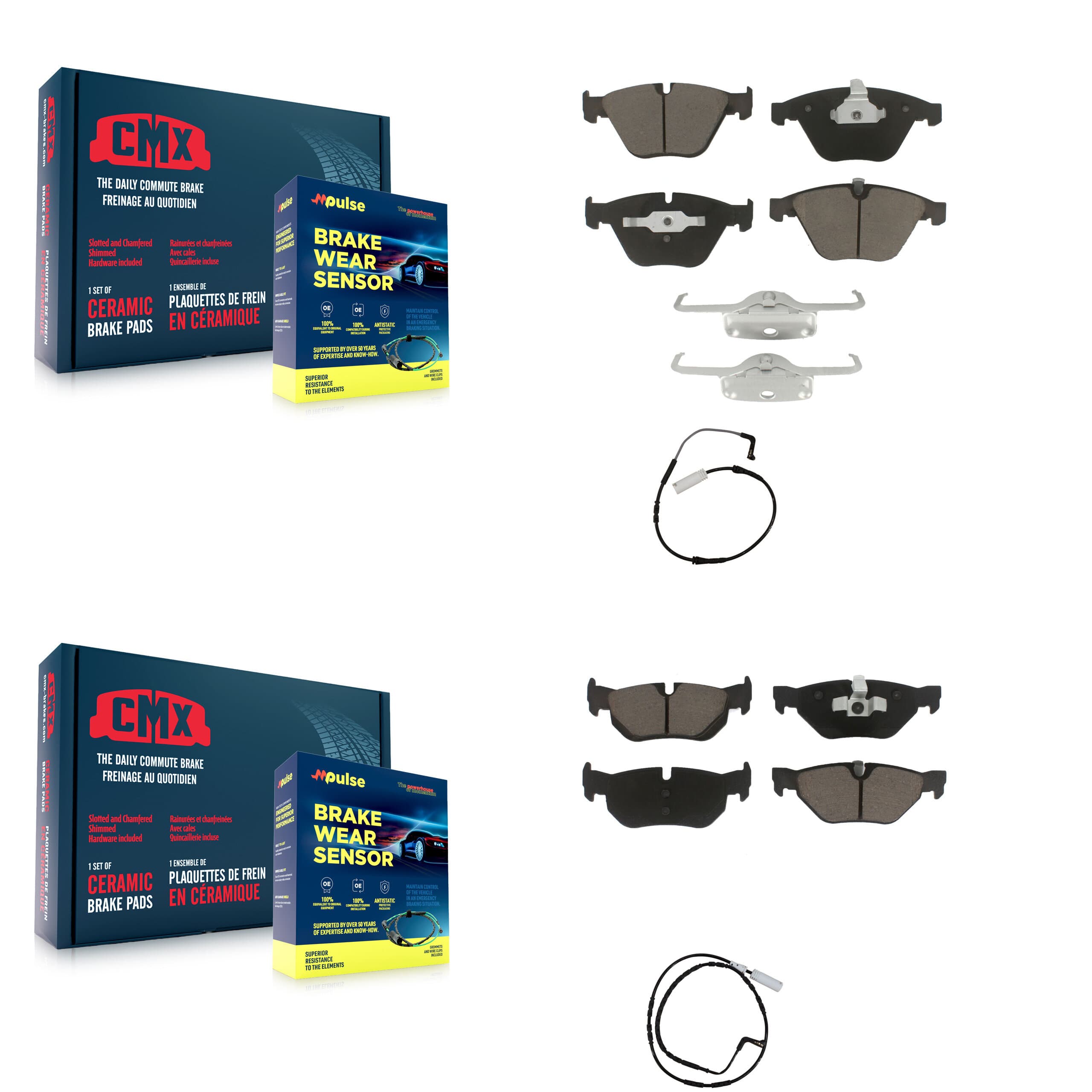 CMX - KCW-100070 - Front and Rear Disc Brake Pad Kits image 1