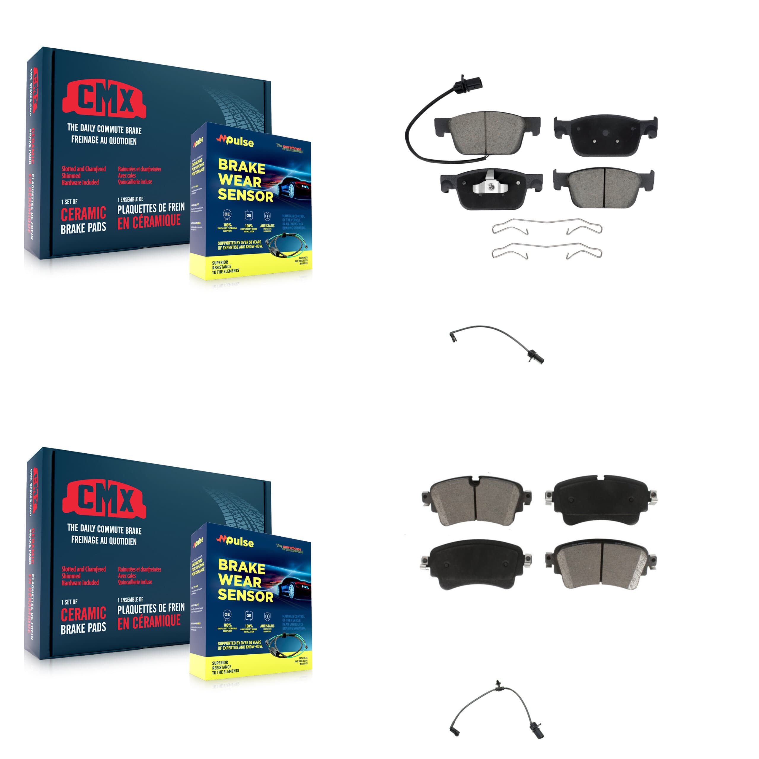 CMX - KCW-100082 - Front and Rear Disc Brake Pad Kits image 1
