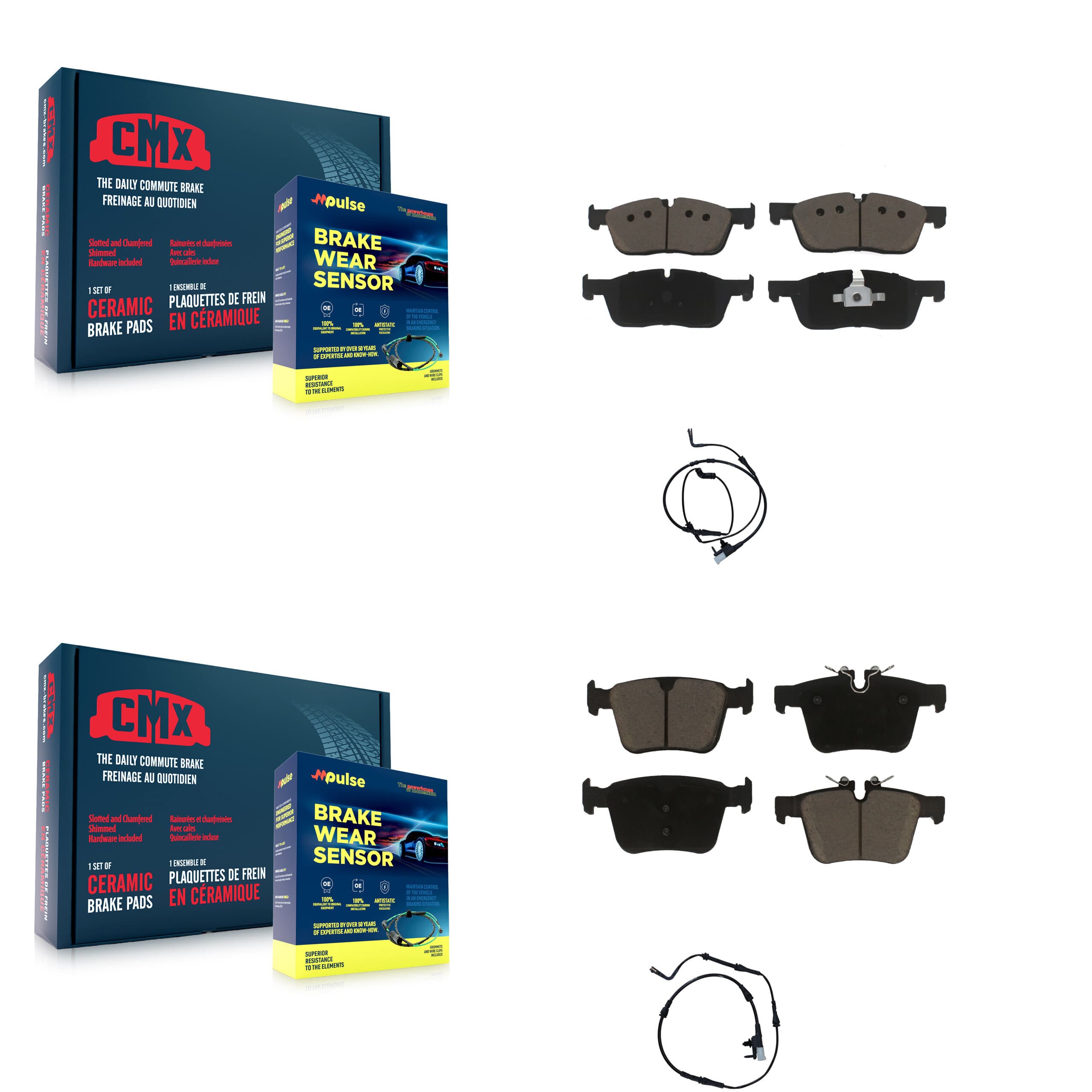 CMX - KCW-100090 - Front and Rear Disc Brake Pad Kits image 1