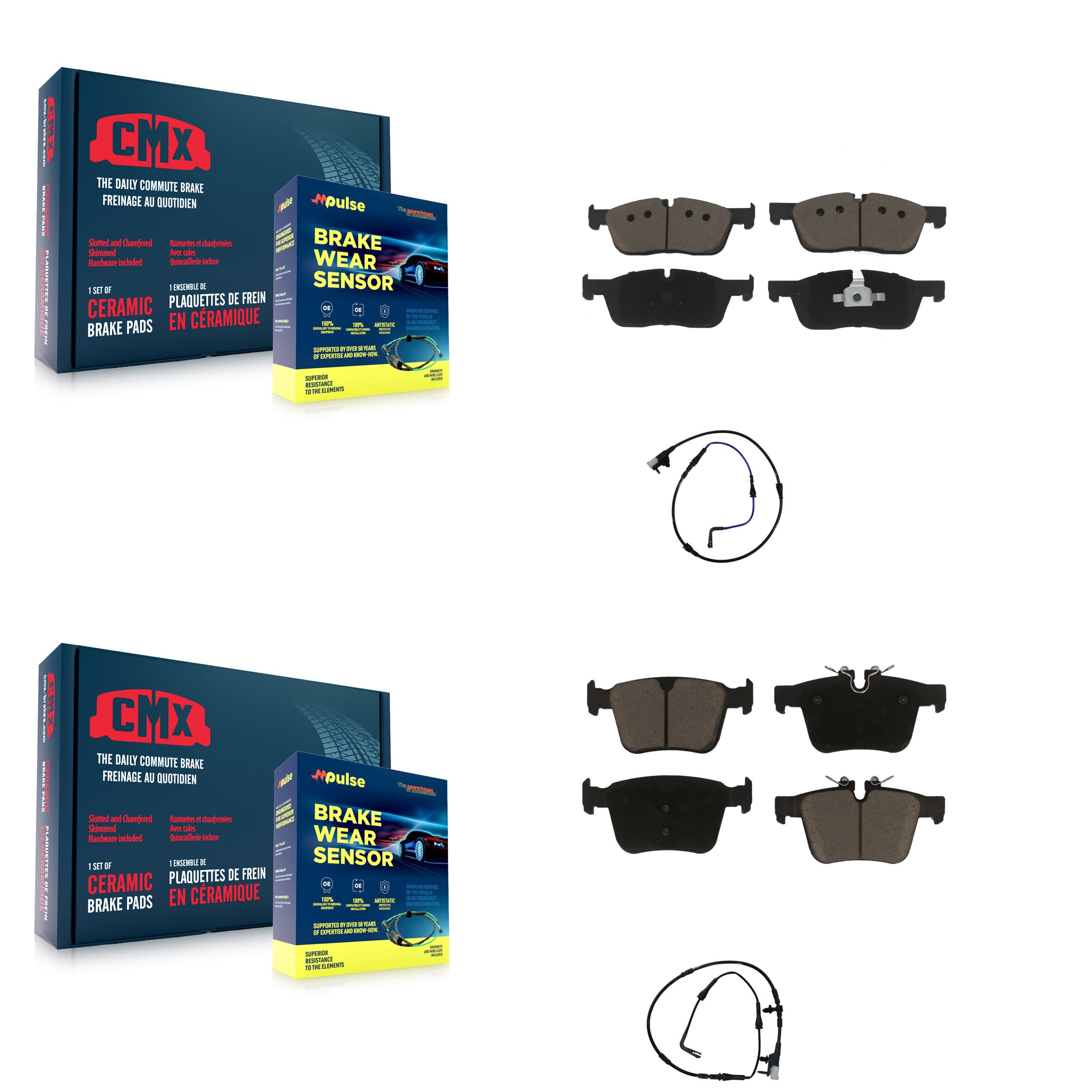 CMX - KCW-100094 - Front and Rear Disc Brake Pad Kits image 1