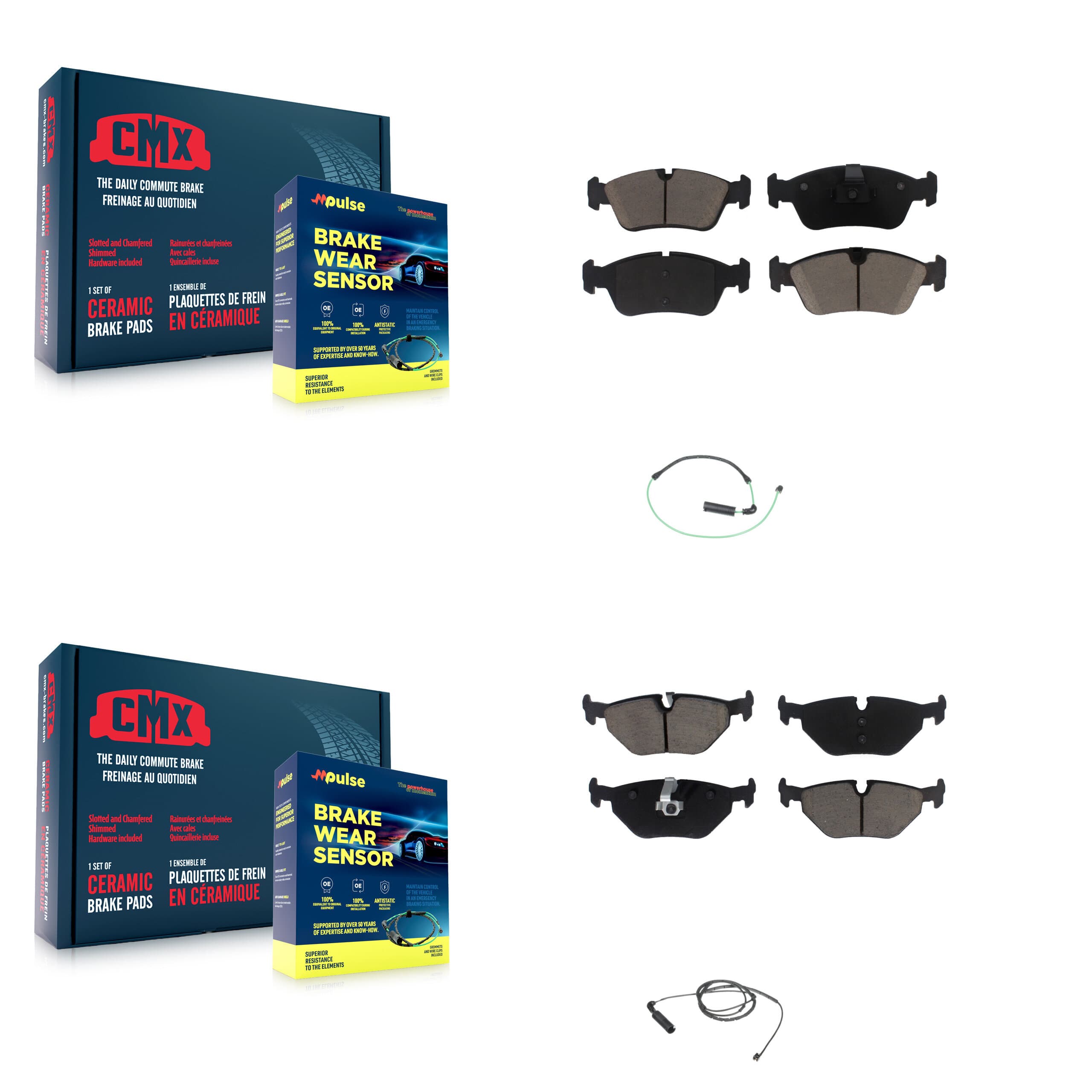CMX - KCW-100098 - Front and Rear Disc Brake Pad Kits image 1