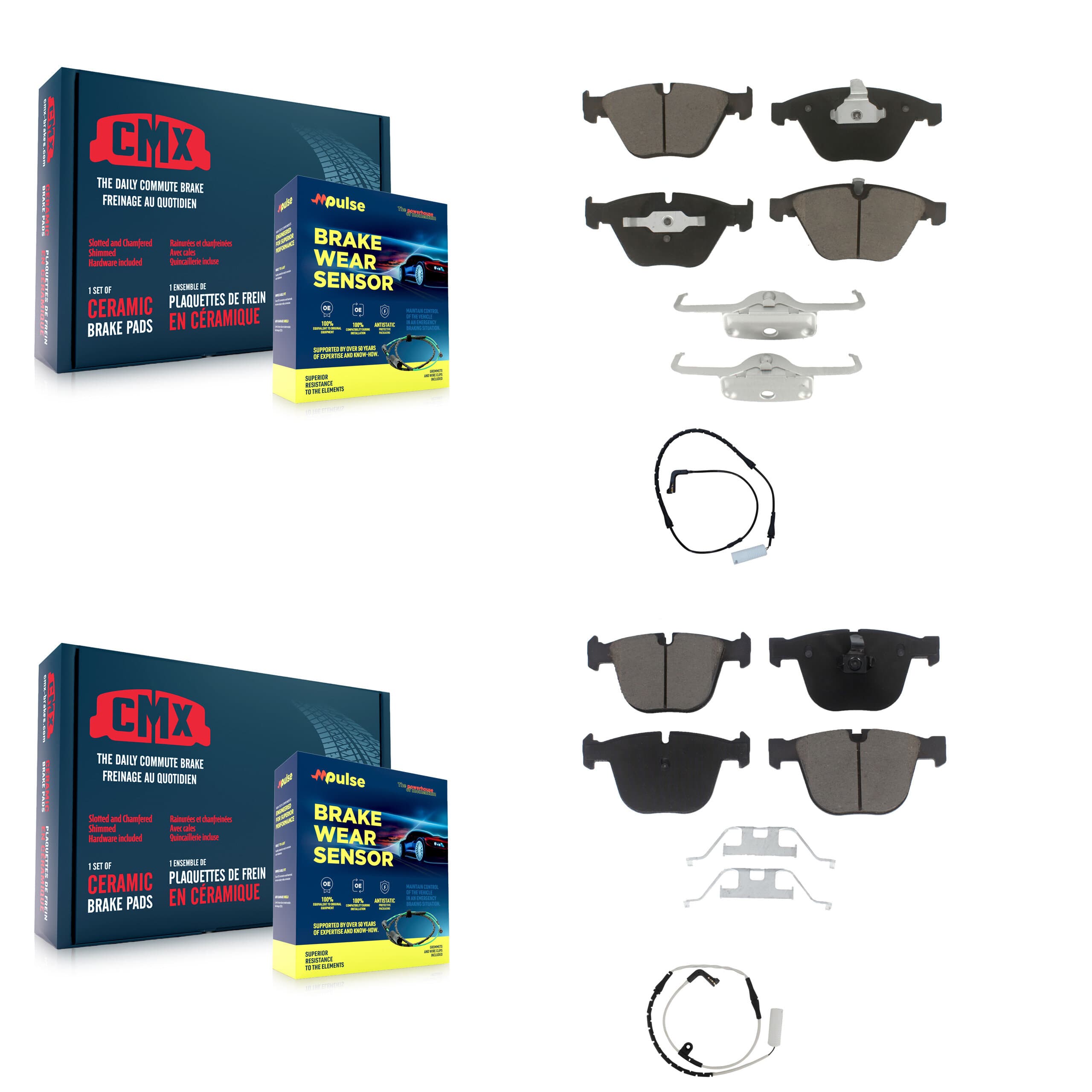 CMX - KCW-100100 - Front and Rear Disc Brake Pad Kits image 1