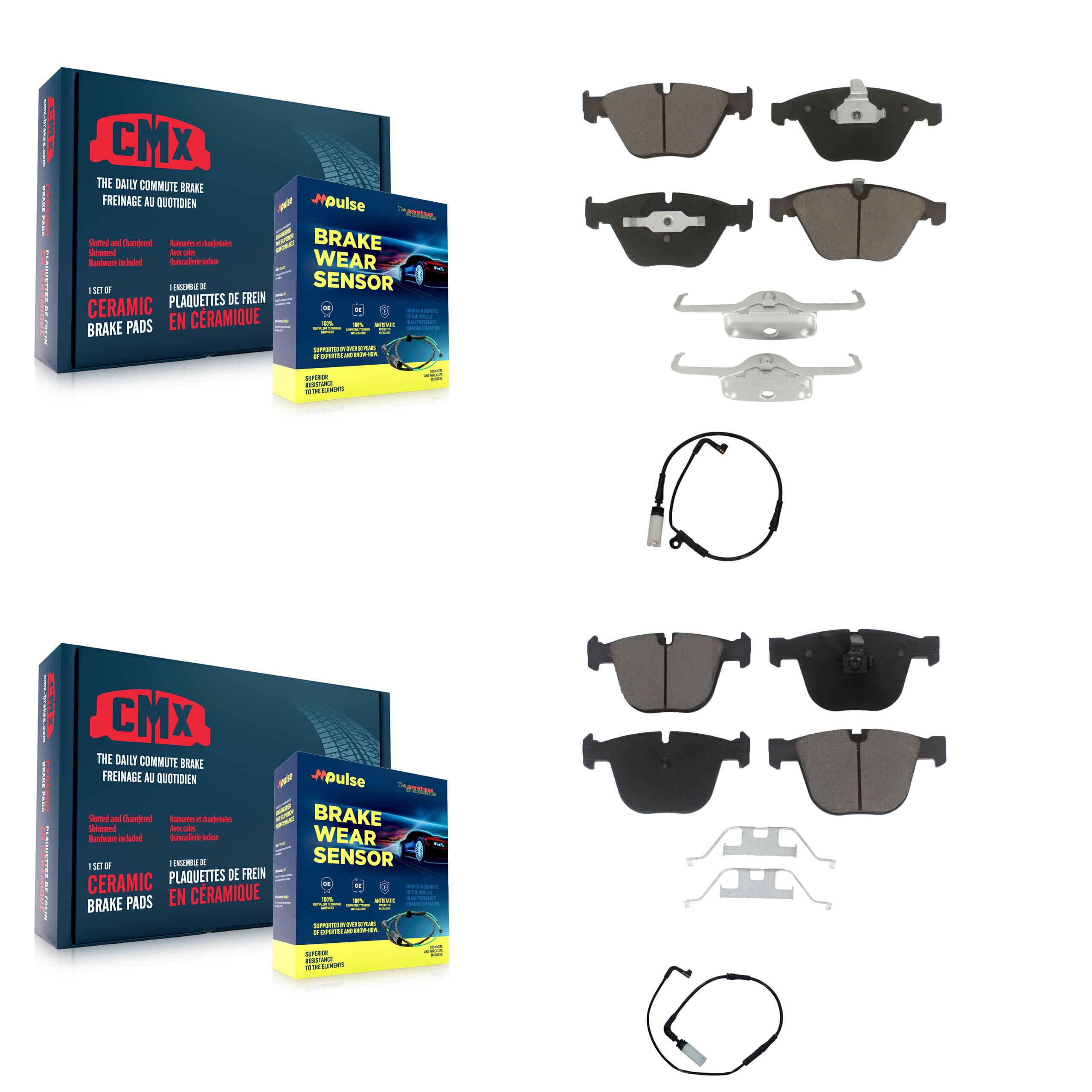CMX - KCW-100104 - Front and Rear Disc Brake Pad Kits image 1