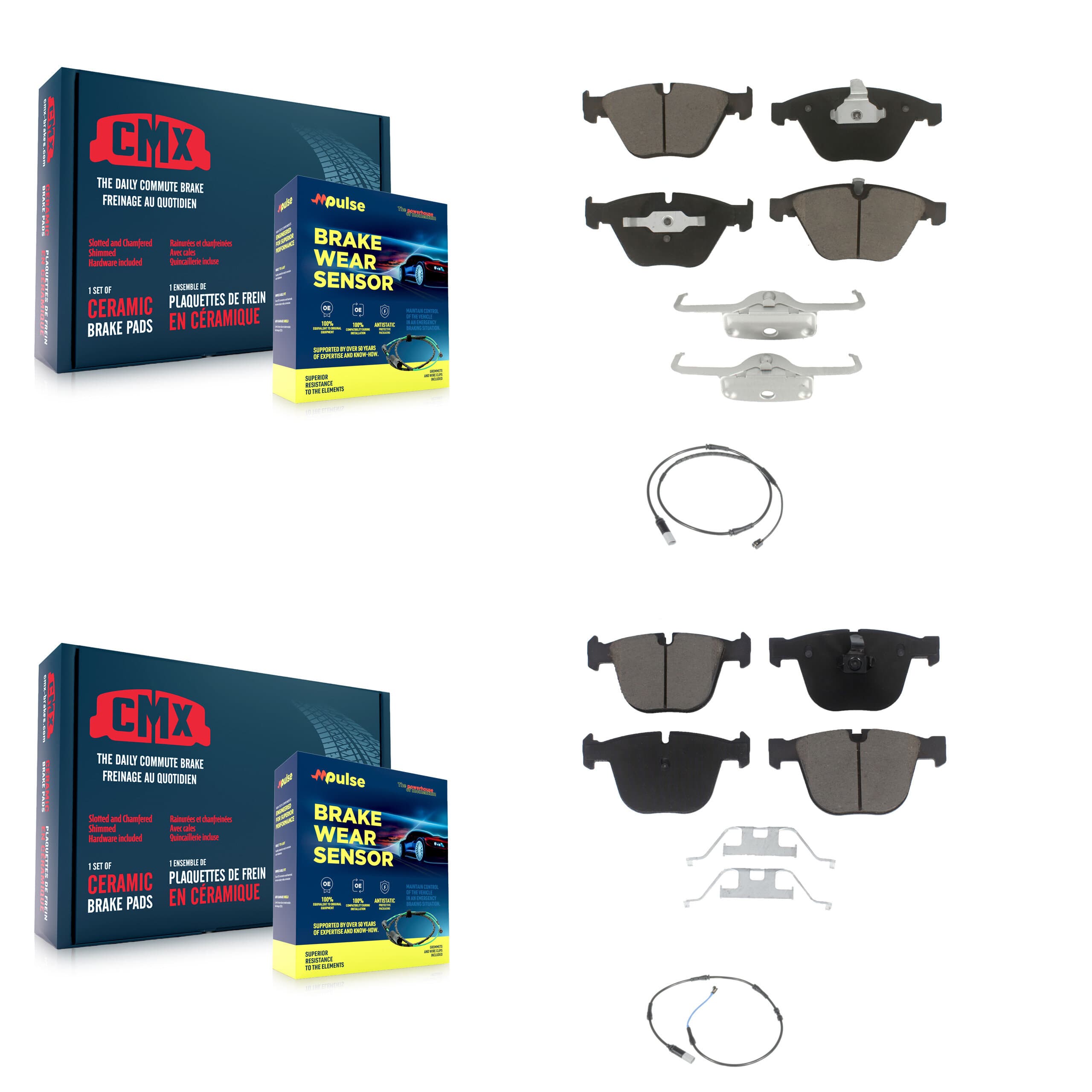 CMX - KCW-100106 - Front and Rear Disc Brake Pad Kits image 1