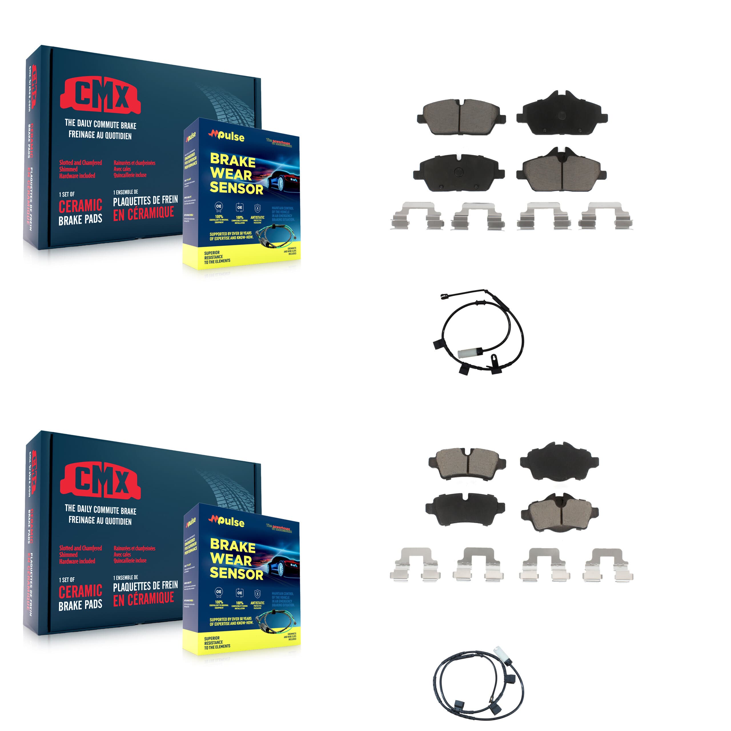 CMX - KCW-100119 - Front and Rear Disc Brake Pad Kits image 1