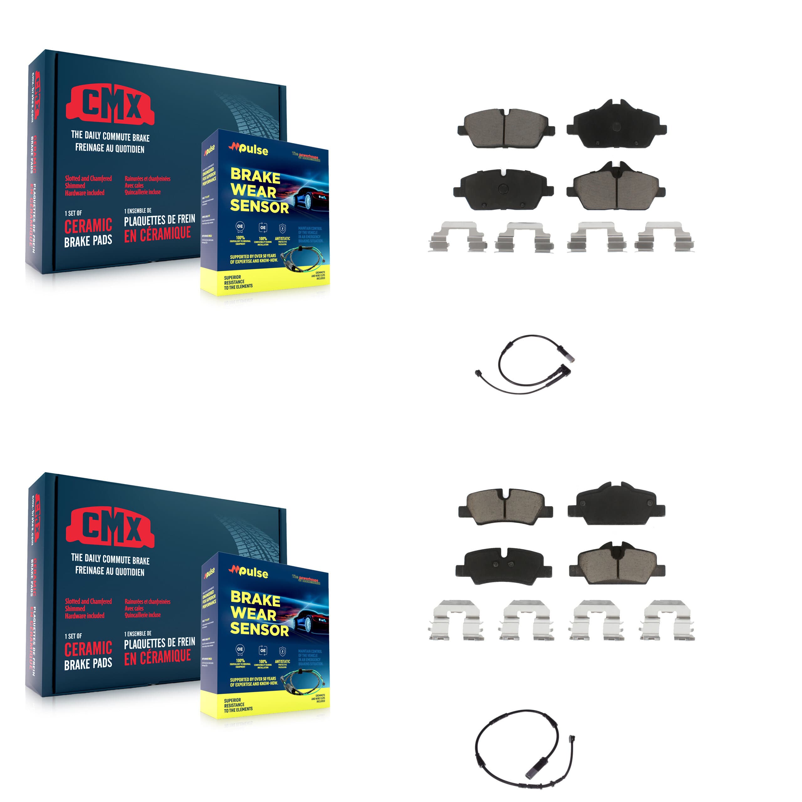 CMX - KCW-100124 - Front and Rear Disc Brake Pad Kits image 1