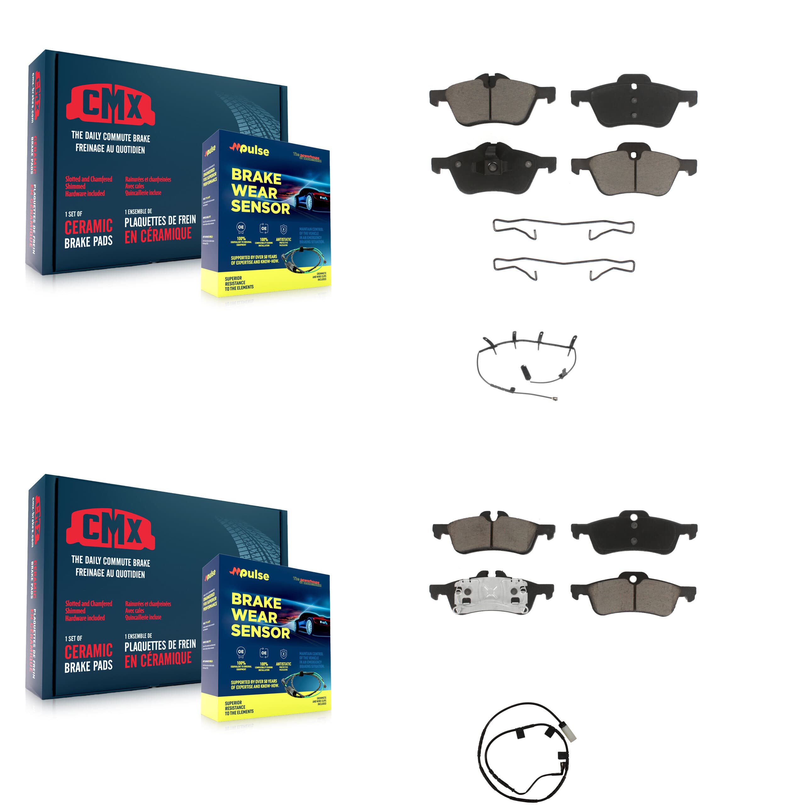 CMX - KCW-100133 - Front and Rear Disc Brake Pad Kits image 1
