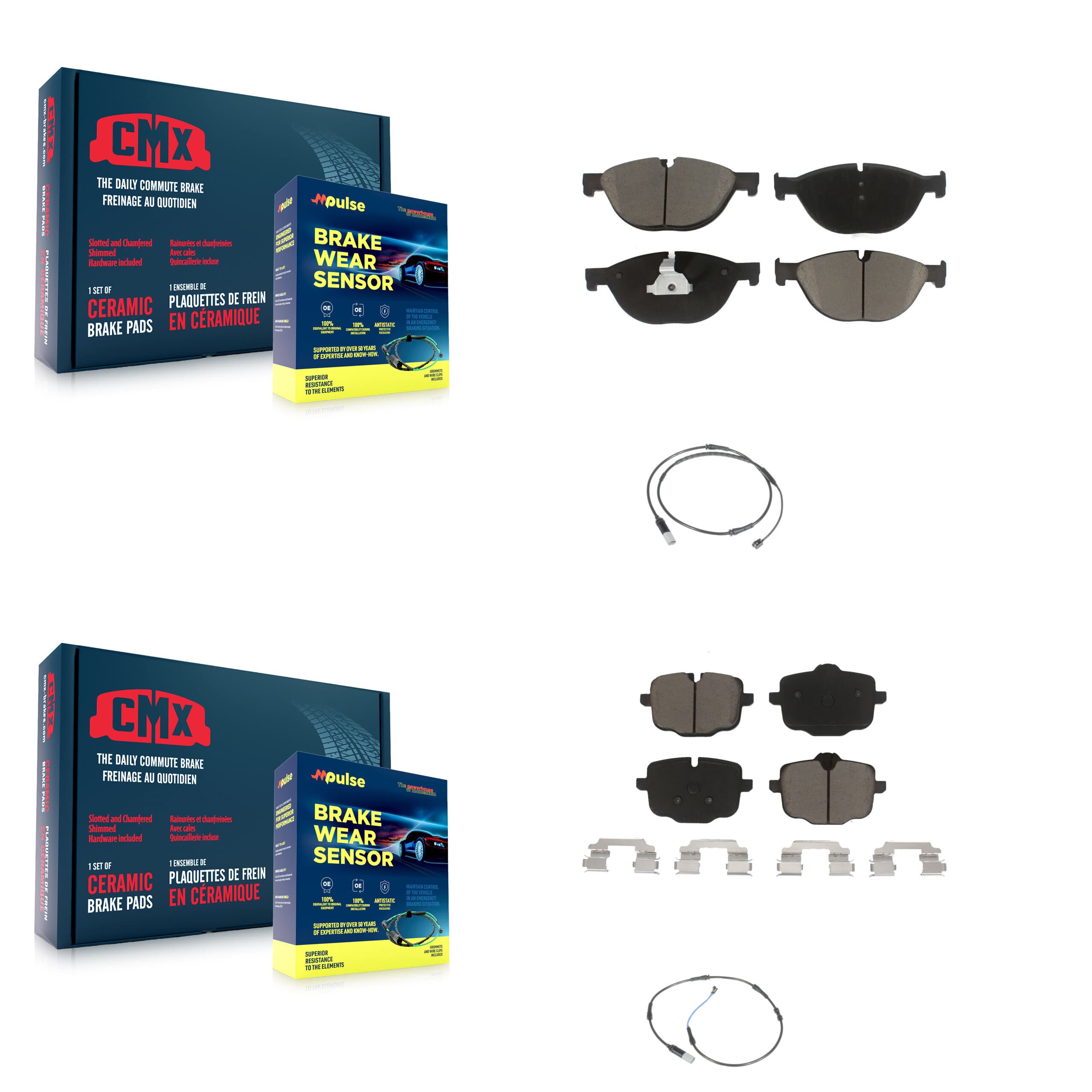 CMX - KCW-100139 - Front and Rear Disc Brake Pad Kits image 1