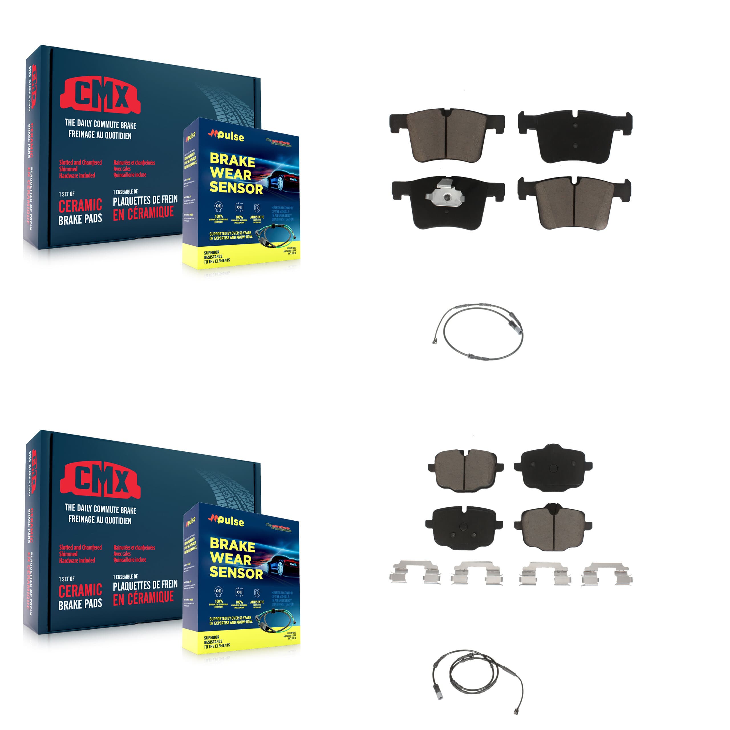 CMX - KCW-100140 - Front and Rear Disc Brake Pad Kits image 1