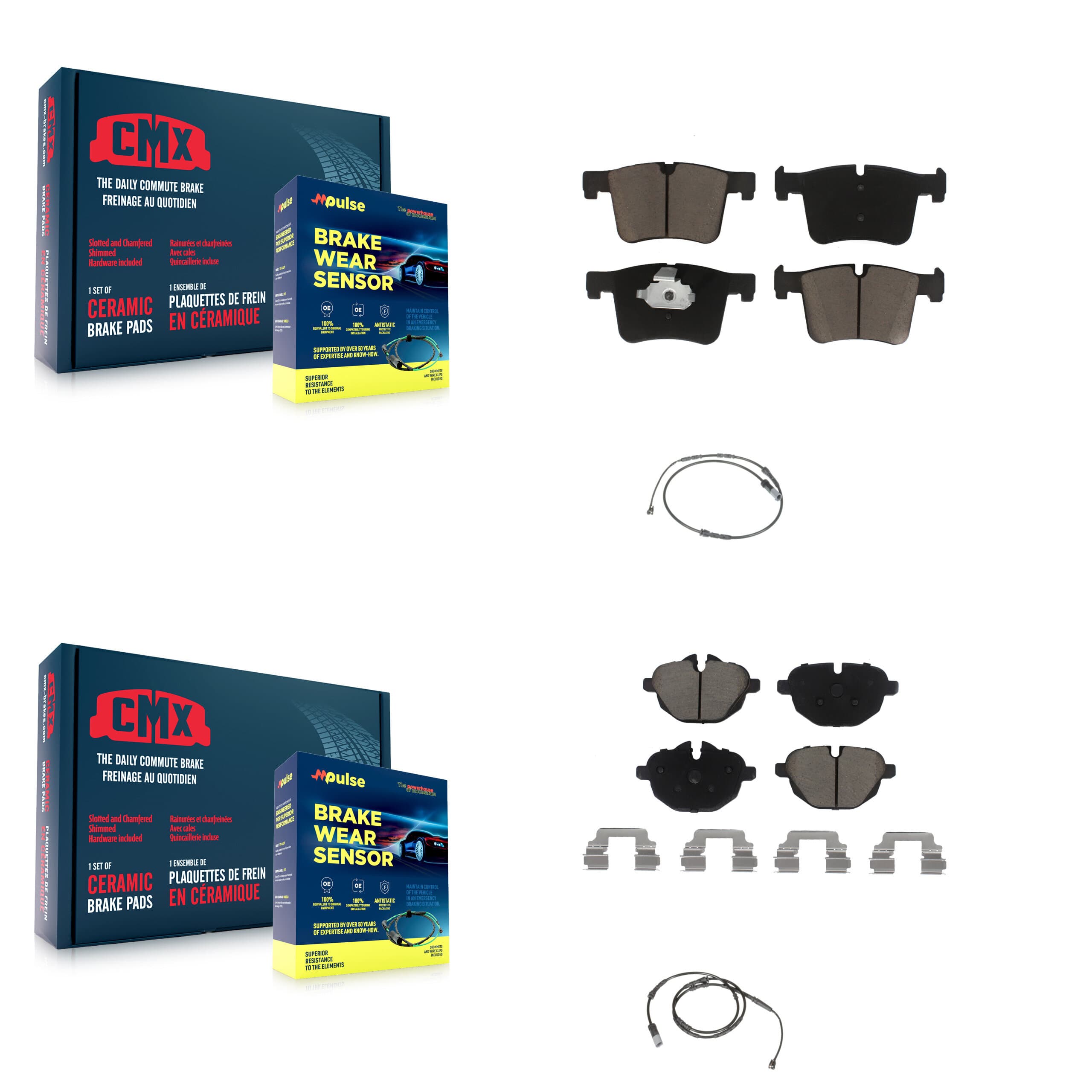 CMX - KCW-100141 - Front and Rear Disc Brake Pad Kits image 1