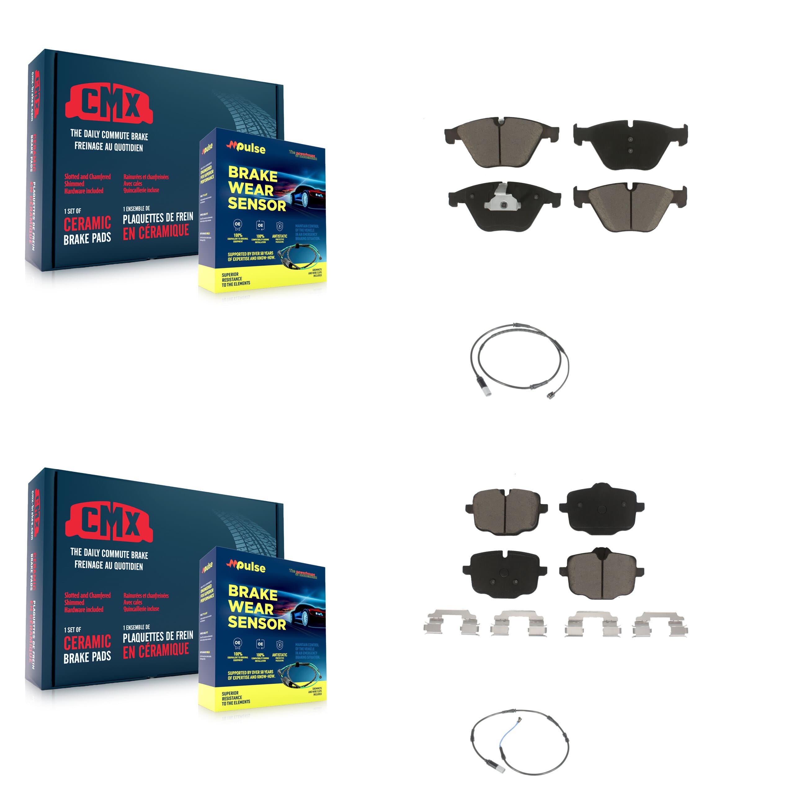 CMX - KCW-100142 - Front and Rear Disc Brake Pad Kits image 1