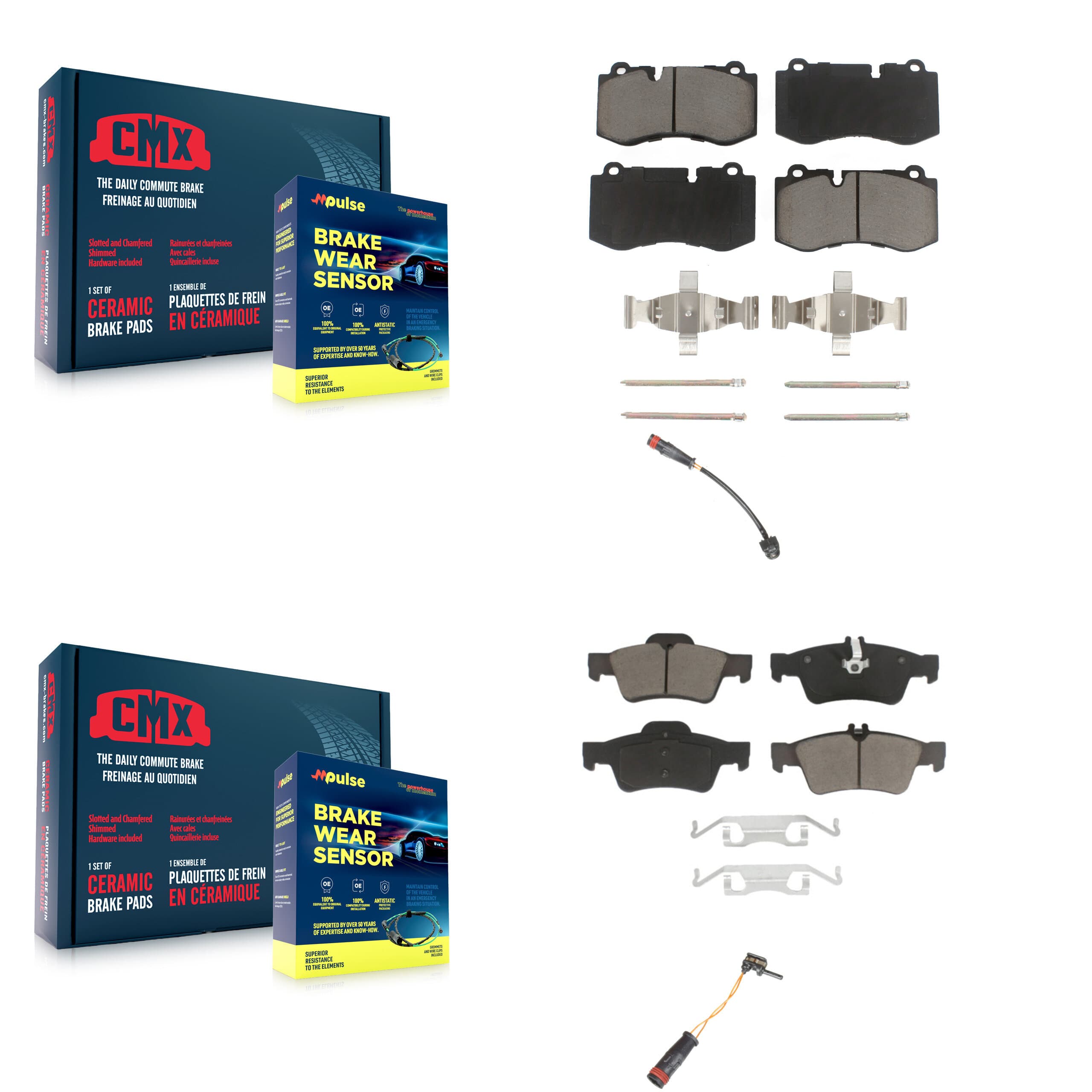 CMX - KCW-100146 - Front and Rear Disc Brake Pad Kits image 1