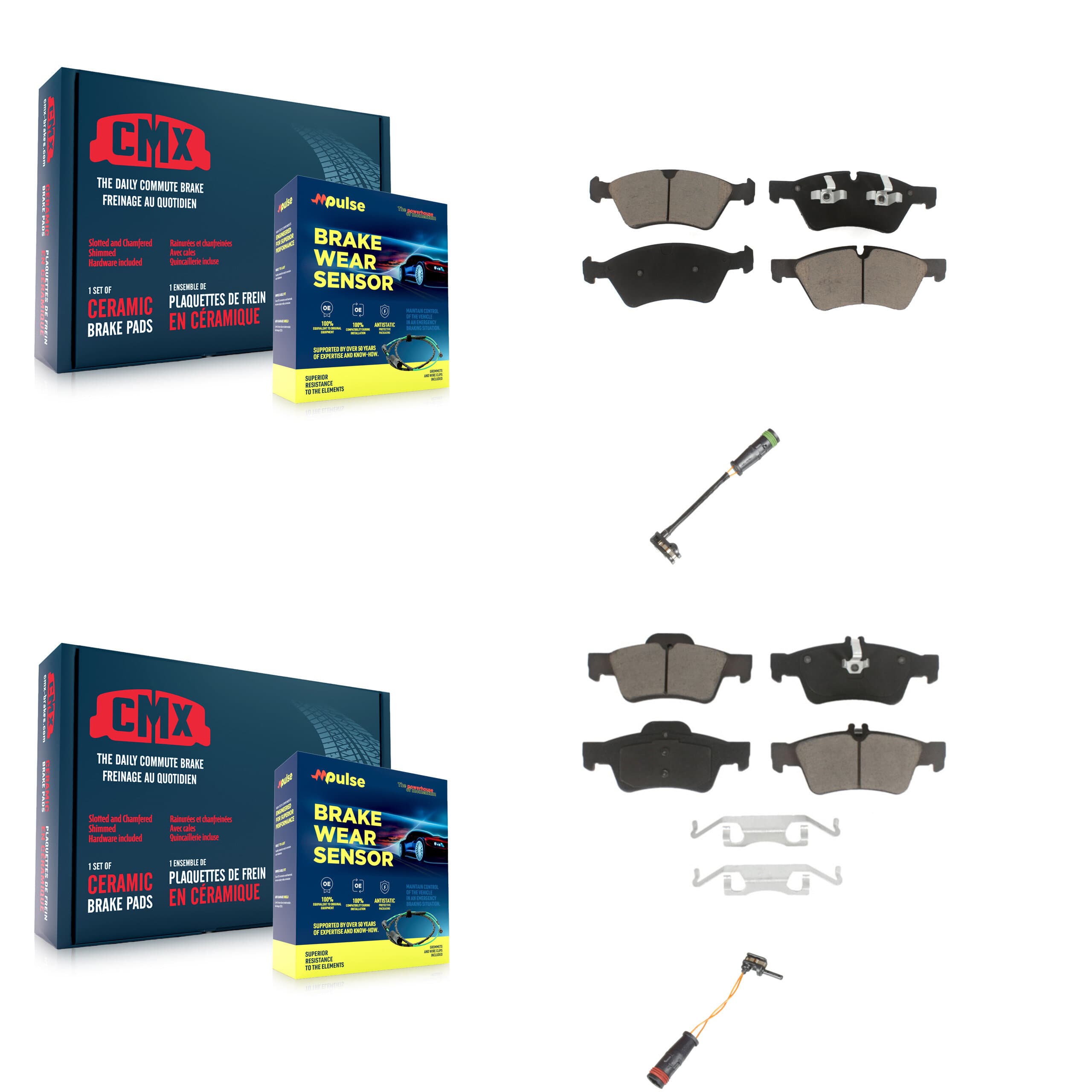 CMX - KCW-100153 - Front and Rear Disc Brake Pad Kits image 1