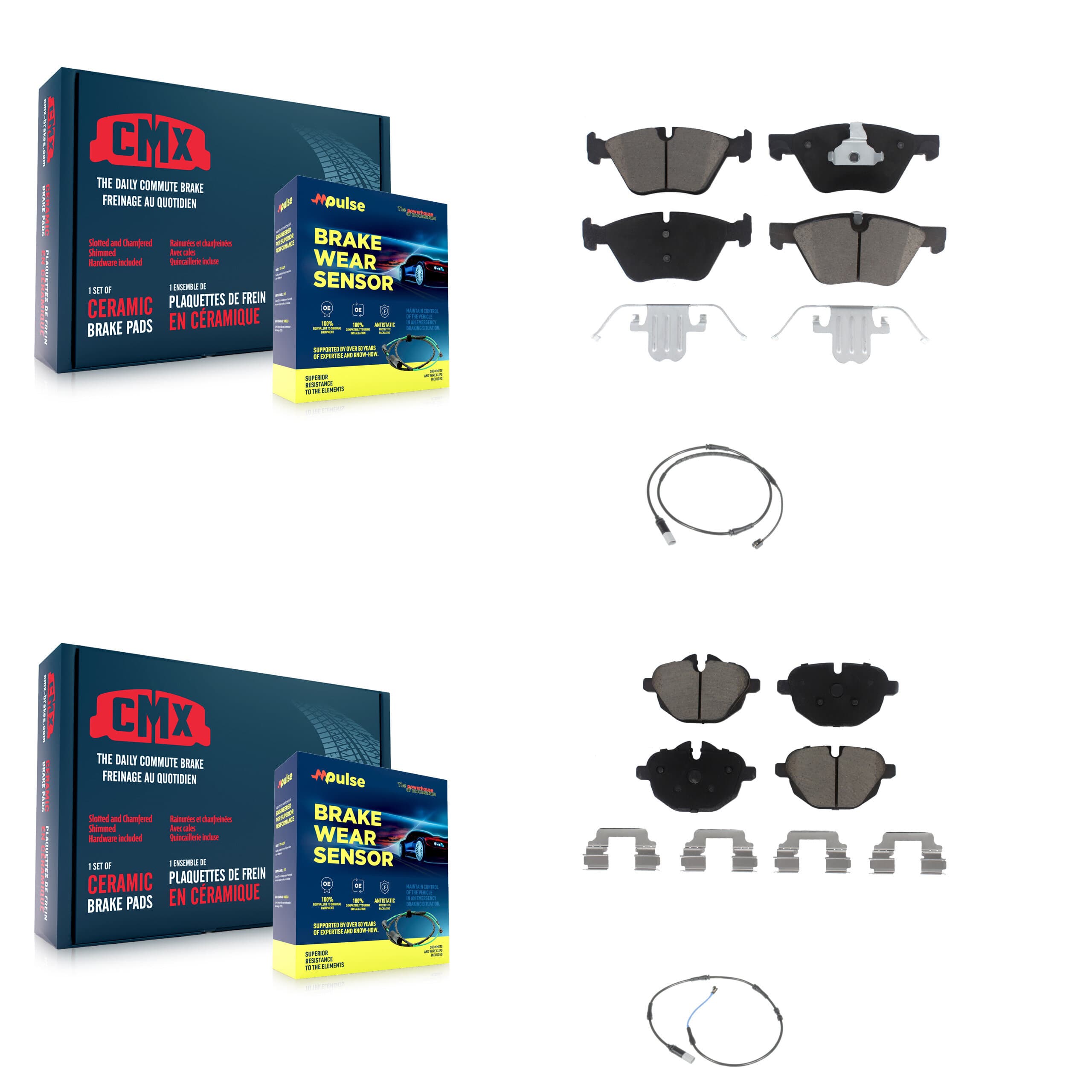 CMX - KCW-100155 - Front and Rear Disc Brake Pad Kits image 1