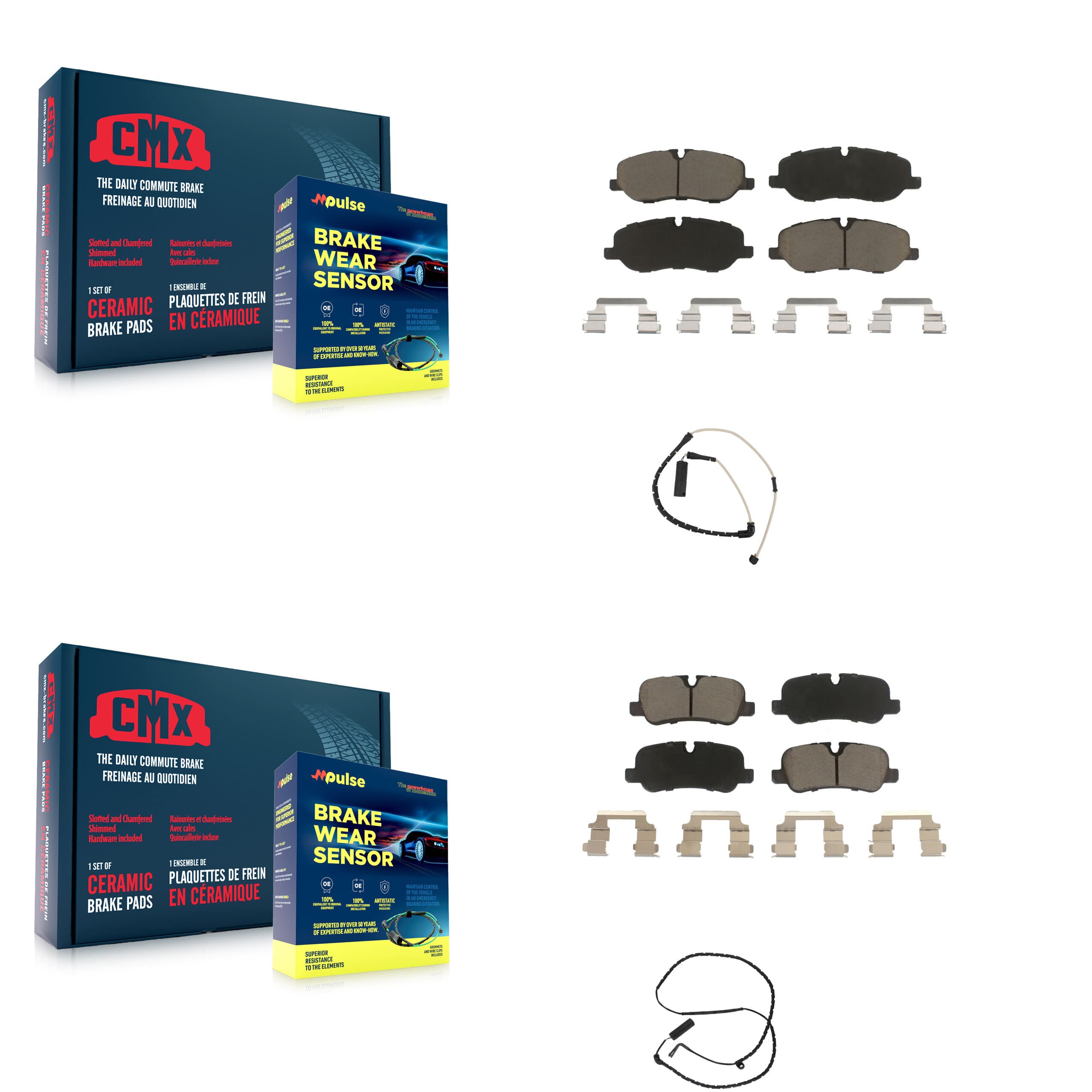 CMX - KCW-100165 - Front and Rear Disc Brake Pad Kits image 1