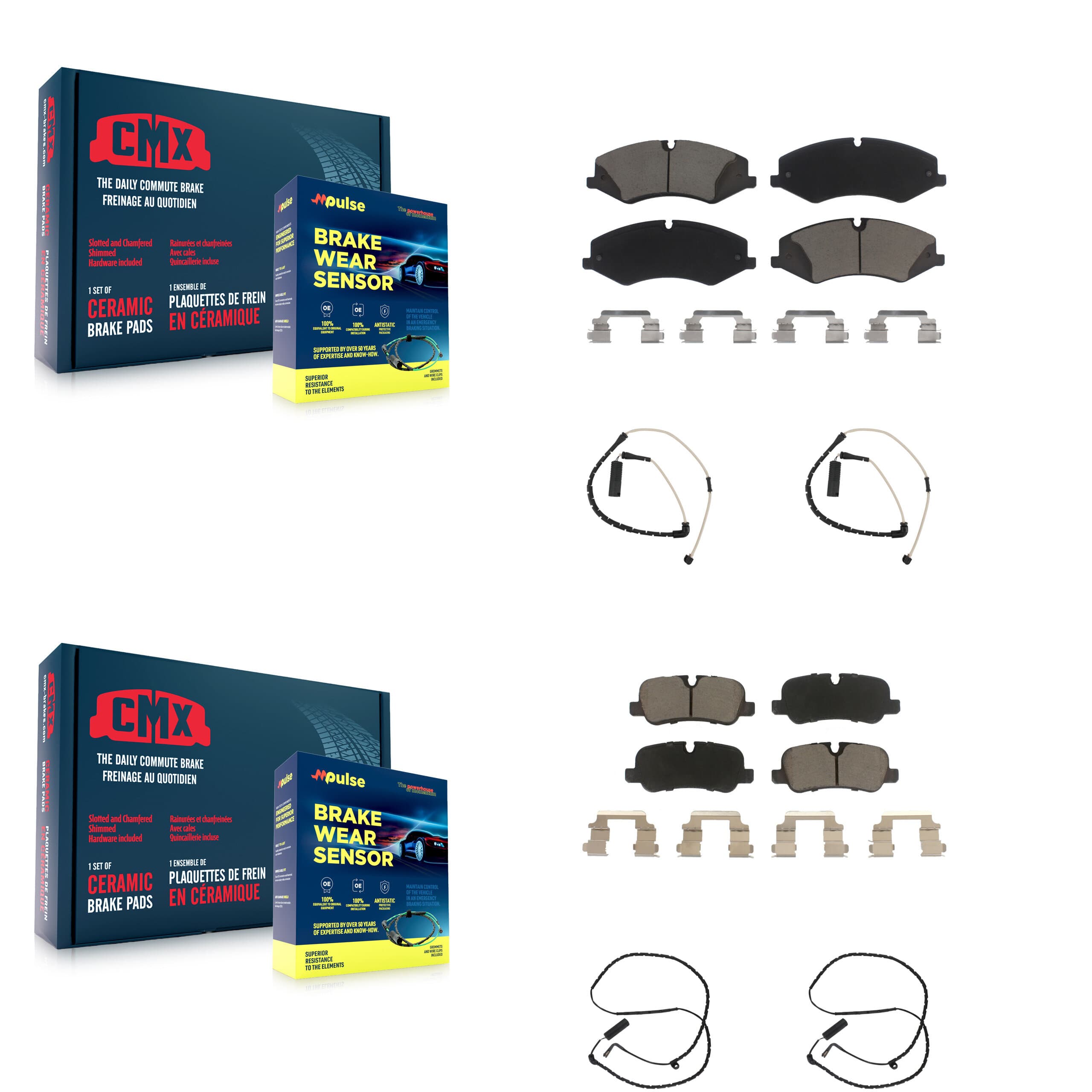 CMX - KCW-100176 - Front and Rear Disc Brake Pad Kits image 1