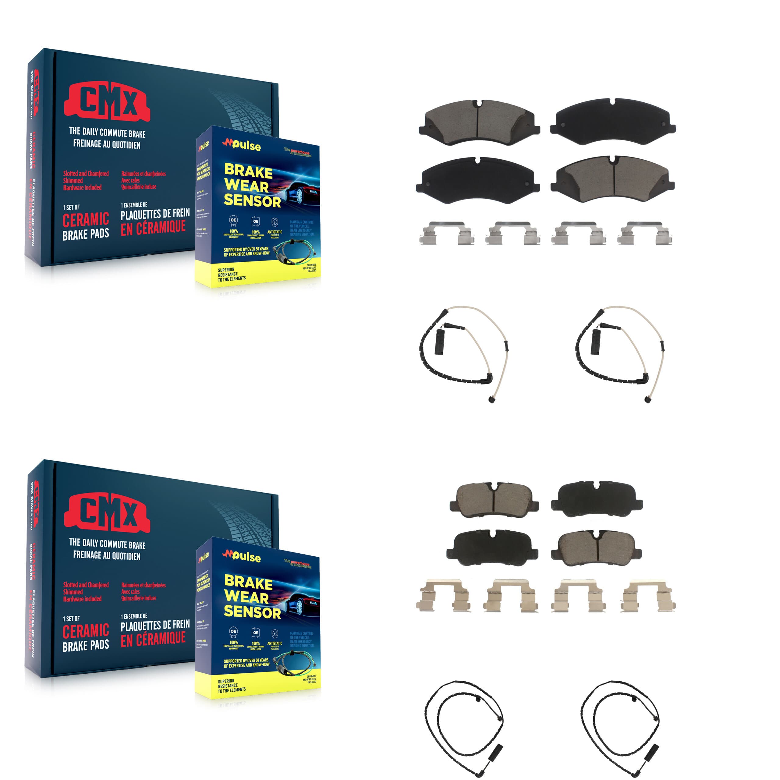CMX - KCW-100180 - Front and Rear Disc Brake Pad Kits image 1
