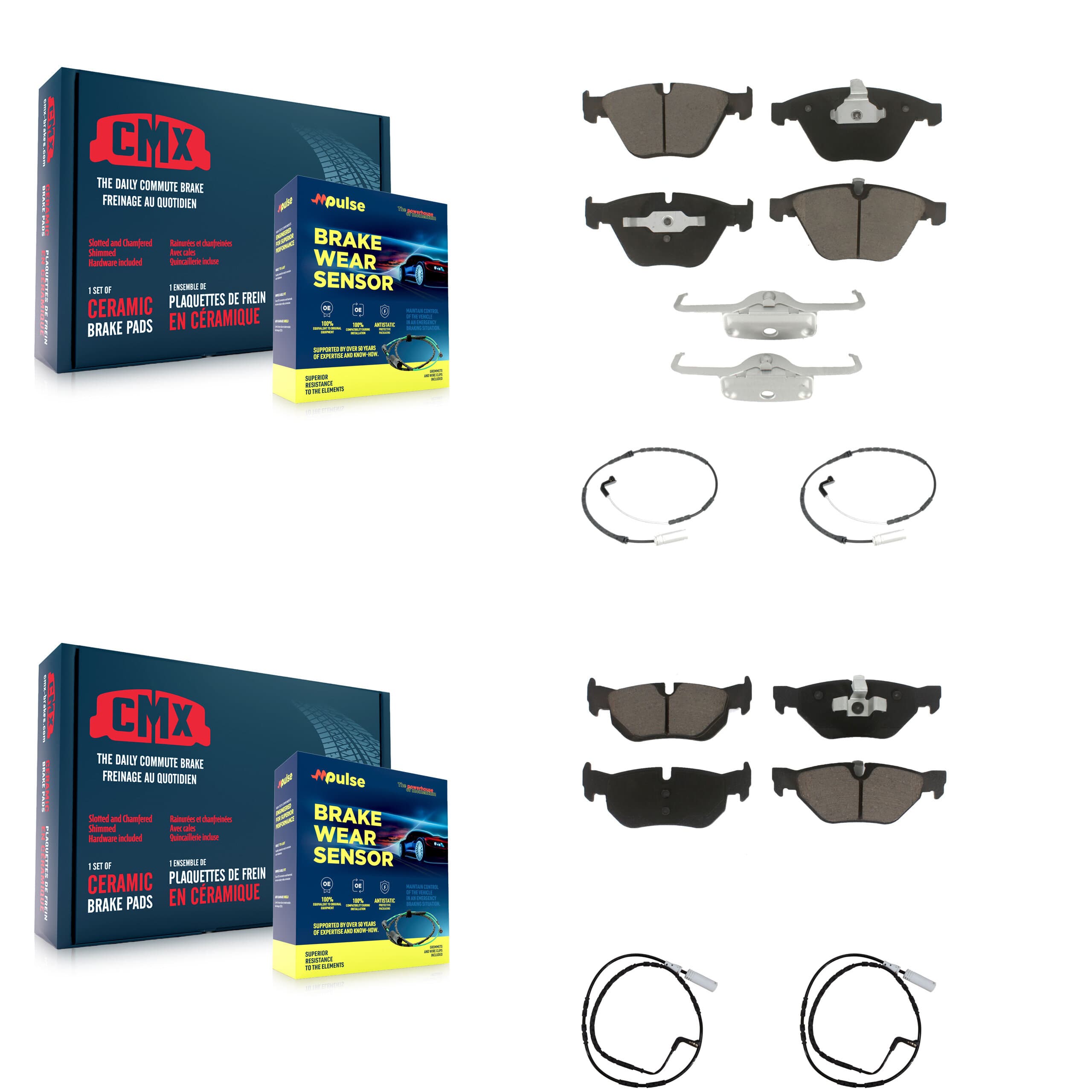 CMX - KCW-100184 - Front and Rear Disc Brake Pad Kits image 1