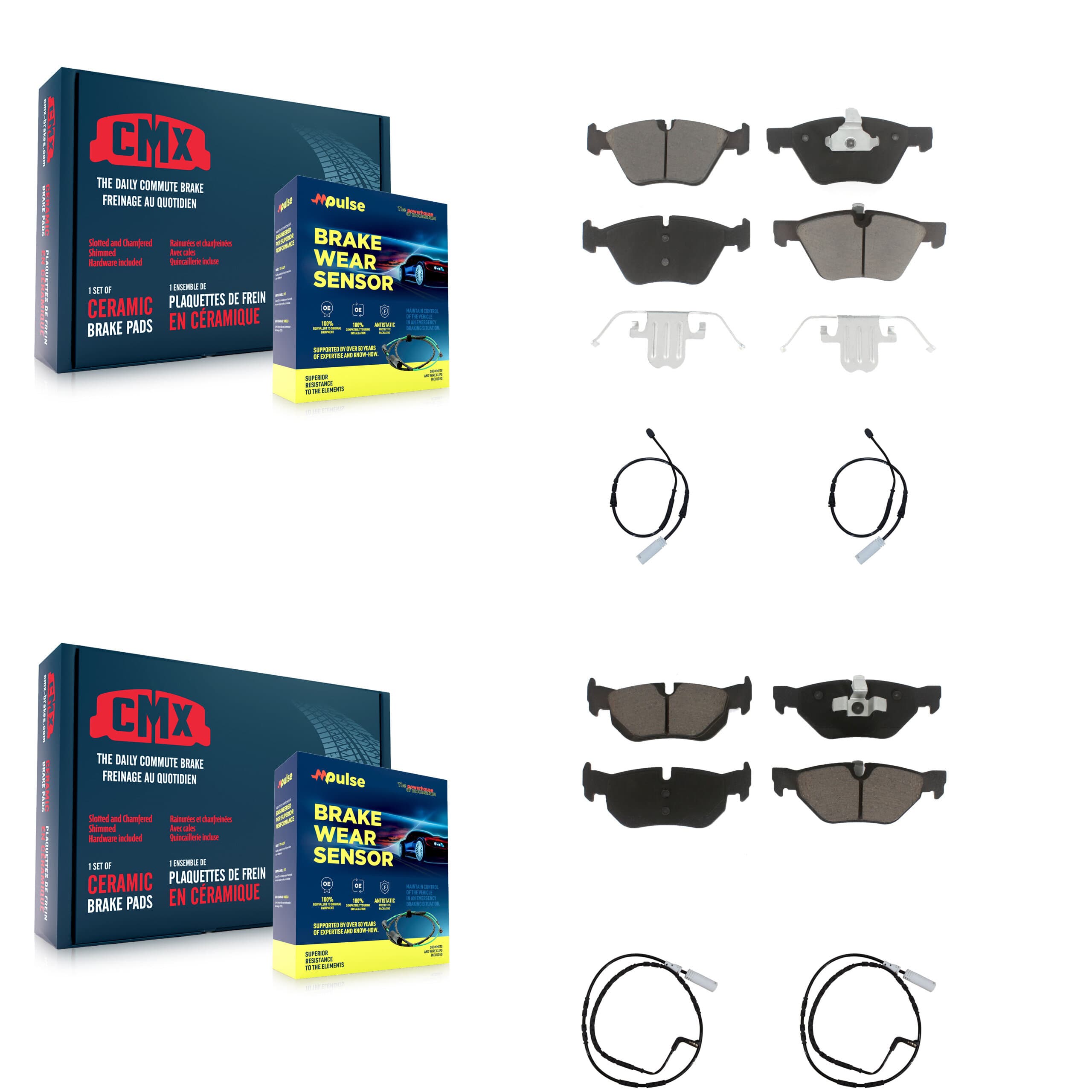 CMX - KCW-100188 - Front and Rear Disc Brake Pad Kits image 1