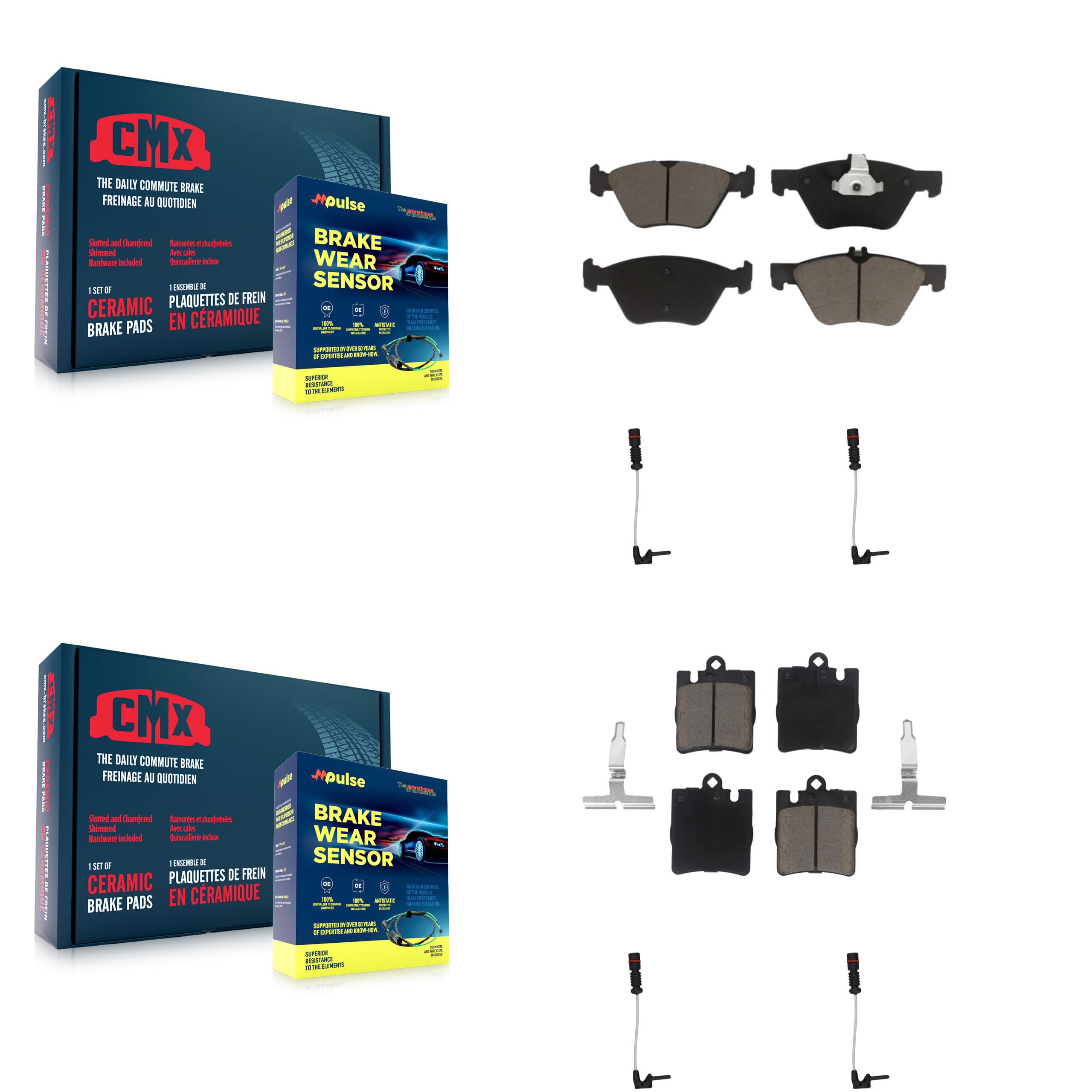 CMX - KCW-100191 - Front and Rear Disc Brake Pad Kits image 1