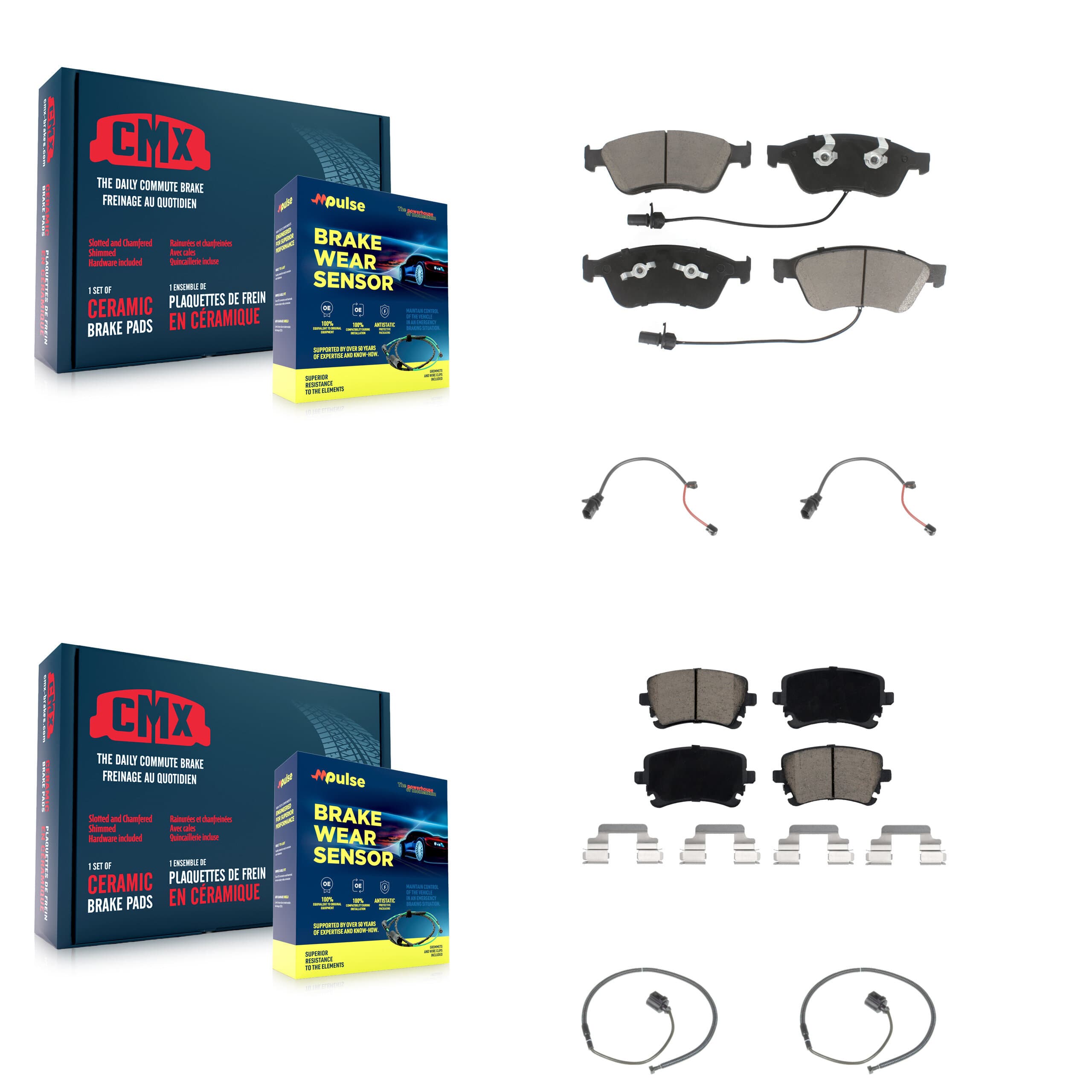 CMX - KCW-100192 - Front and Rear Disc Brake Pad Kits image 1