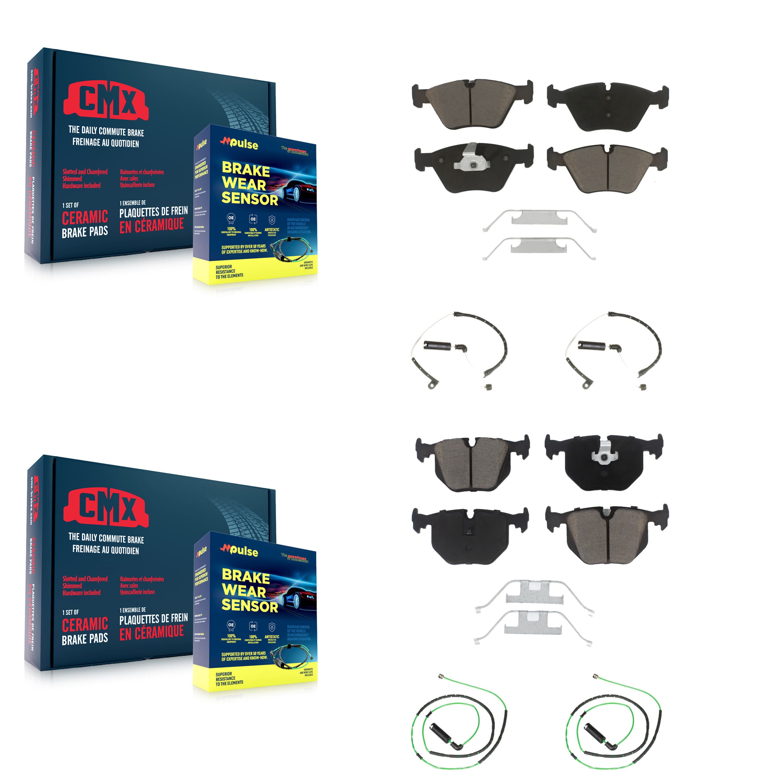 CMX - KCW-100201 - Front and Rear Disc Brake Pad Kits image 1