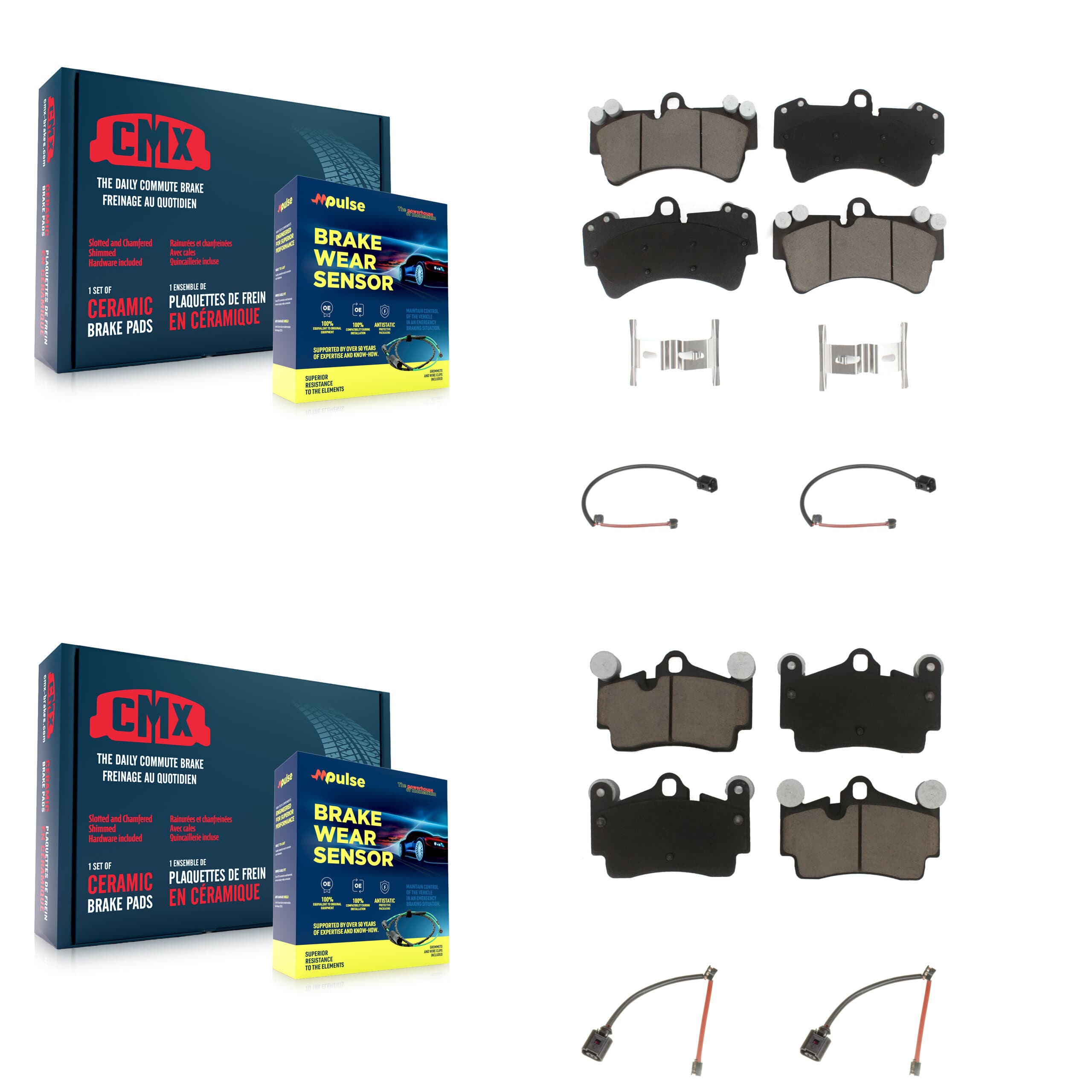 CMX - KCW-100212 - Front and Rear Disc Brake Pad Kits image 1