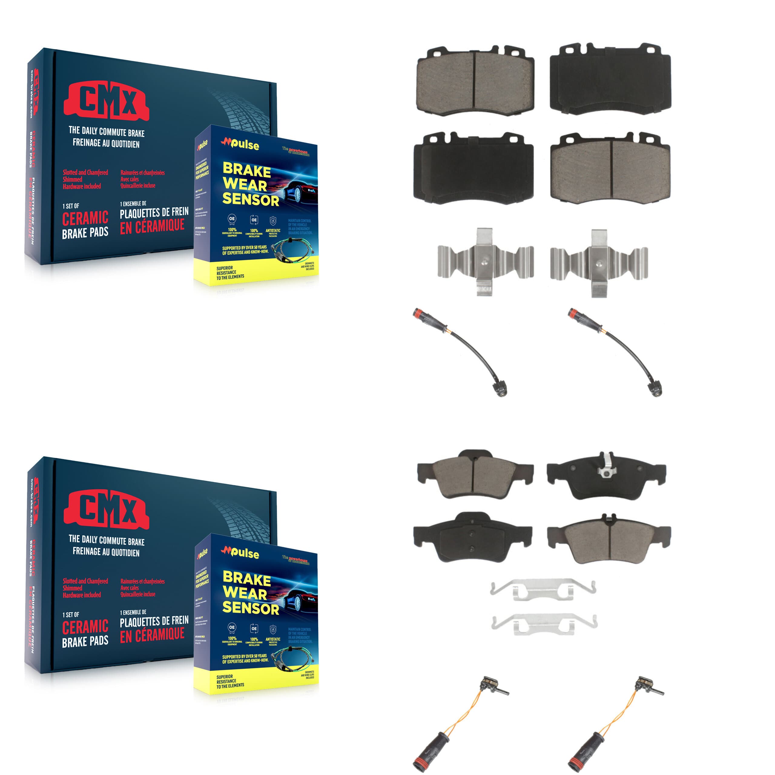 CMX - KCW-100218 - Front and Rear Disc Brake Pad Kits image 1