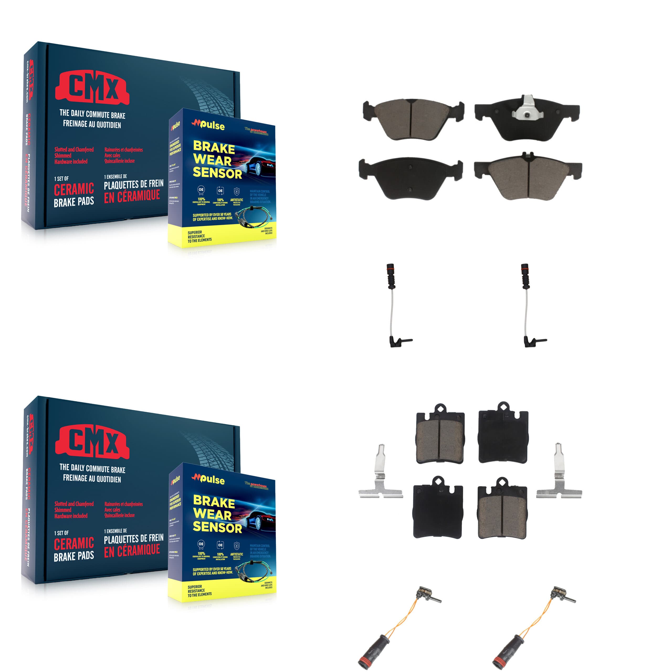 CMX - KCW-100224 - Front and Rear Disc Brake Pad Kits image 1